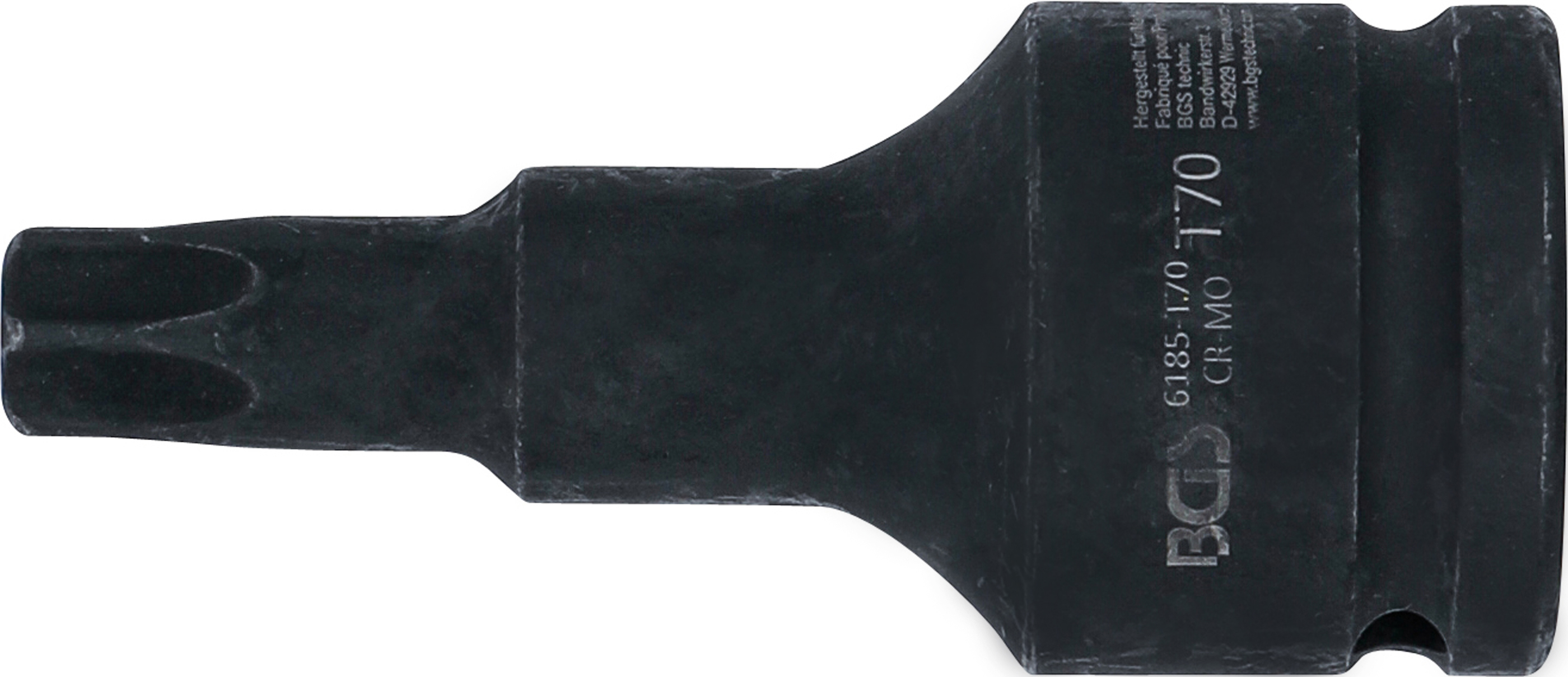 BGS Kraft-Bit-Einsatz | Länge 100 mm | Antrieb Innenvierkant 20 mm (3/4") | T-Profil (für Torx) T70