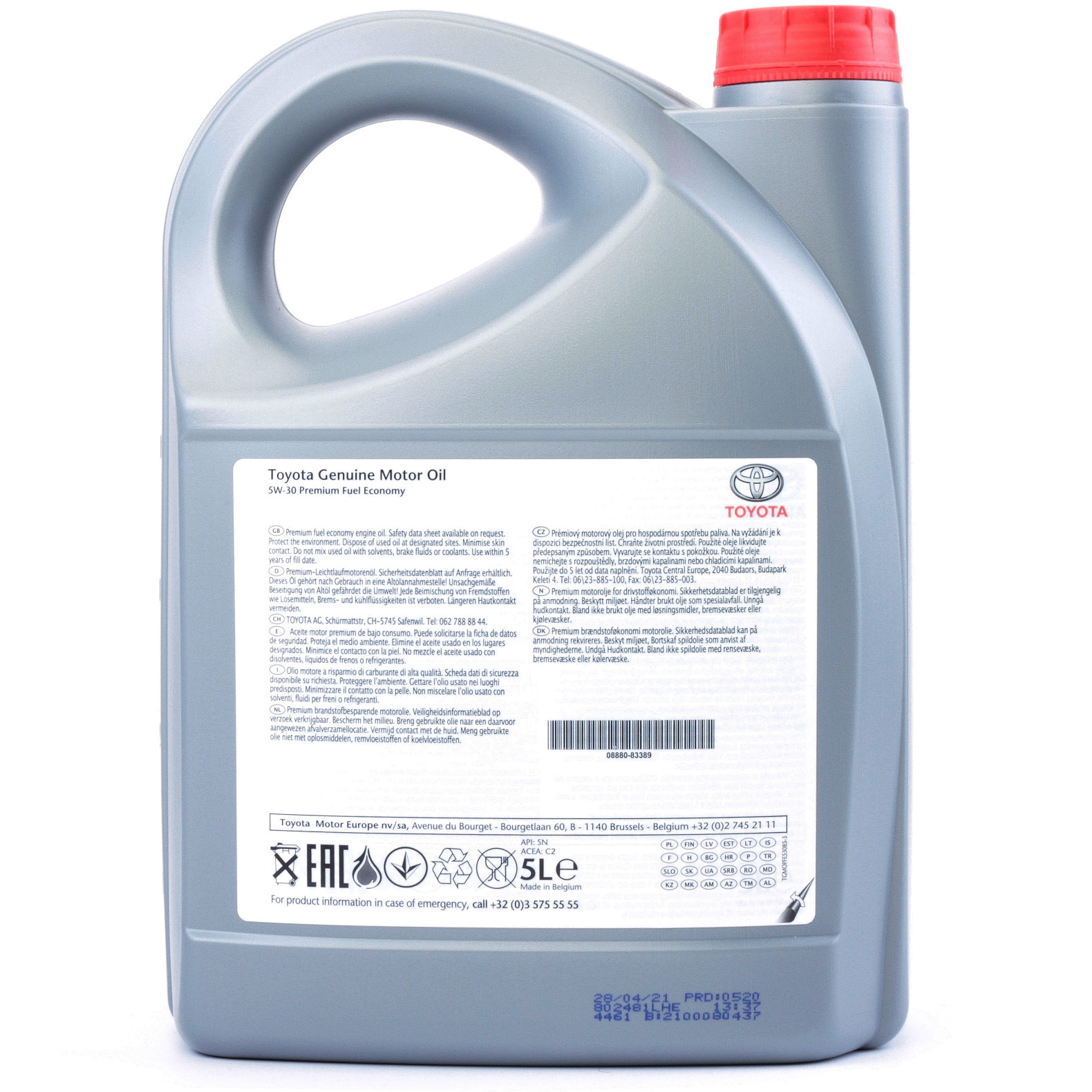 5W-30 Original Toyota Premium Fuel Economy Motoröl 5 Liter