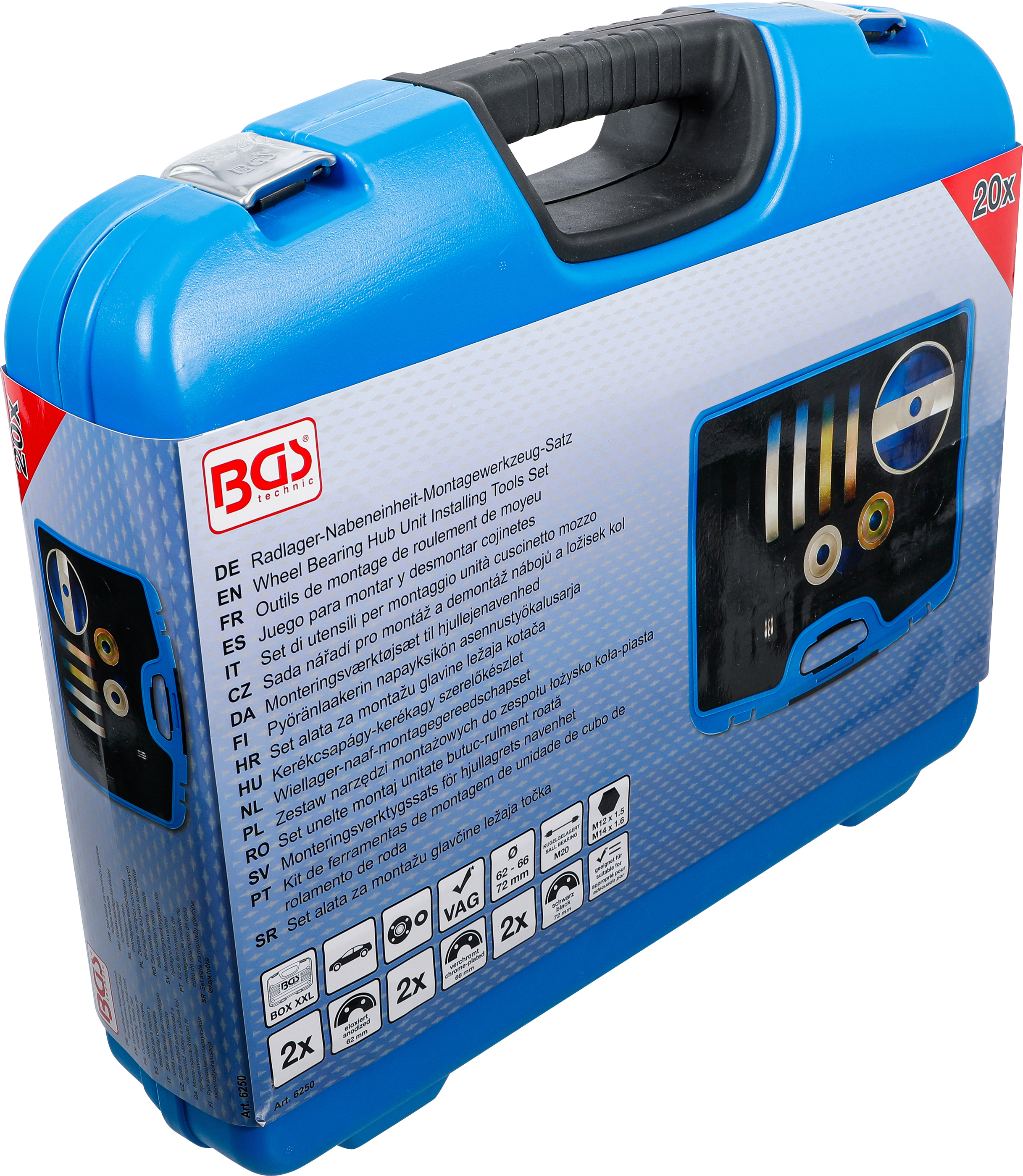 BGS Radlager-Nabeneinheit-Montagewerkzeug-Satz | für VAG | Lagereinheit-Ø 62, 66, 72 mm