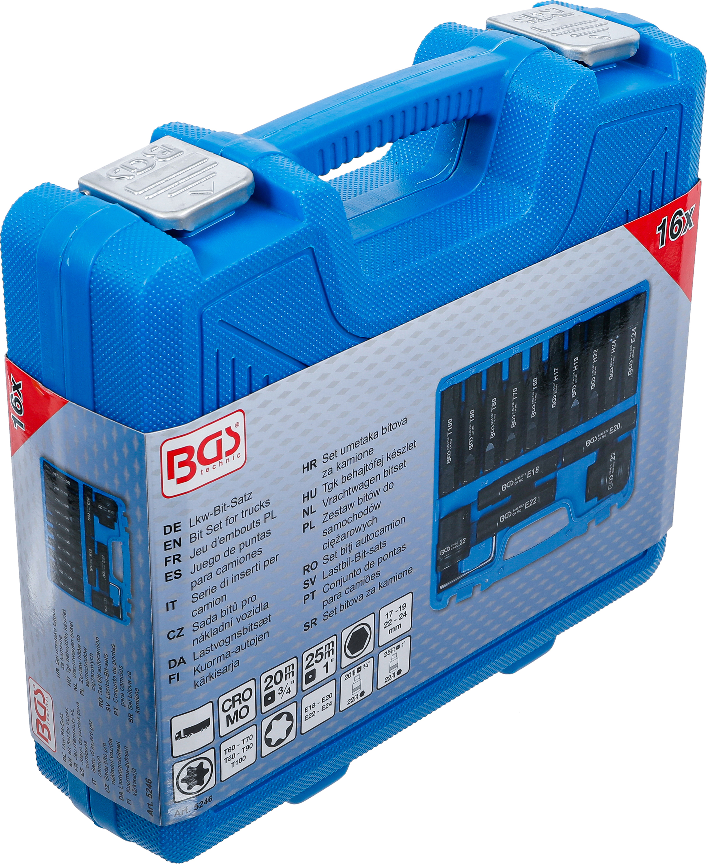 BGS Lkw-Bit-Satz | 20 mm (3/4") + 25 mm (1") | 16-tlg.