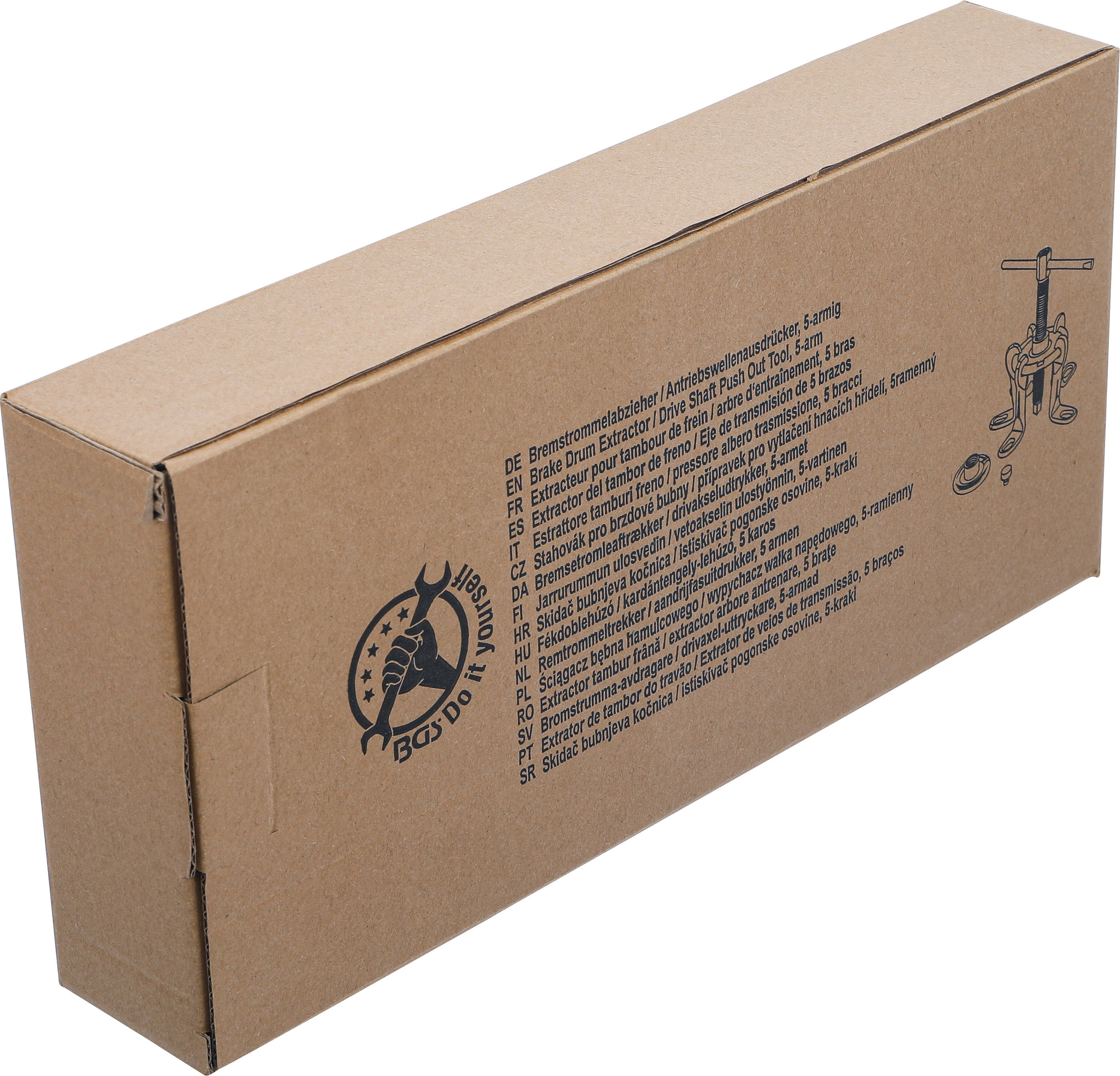 BGS Bremstrommelabzieher / Antriebswellenausdrücker, 5-armig | universal