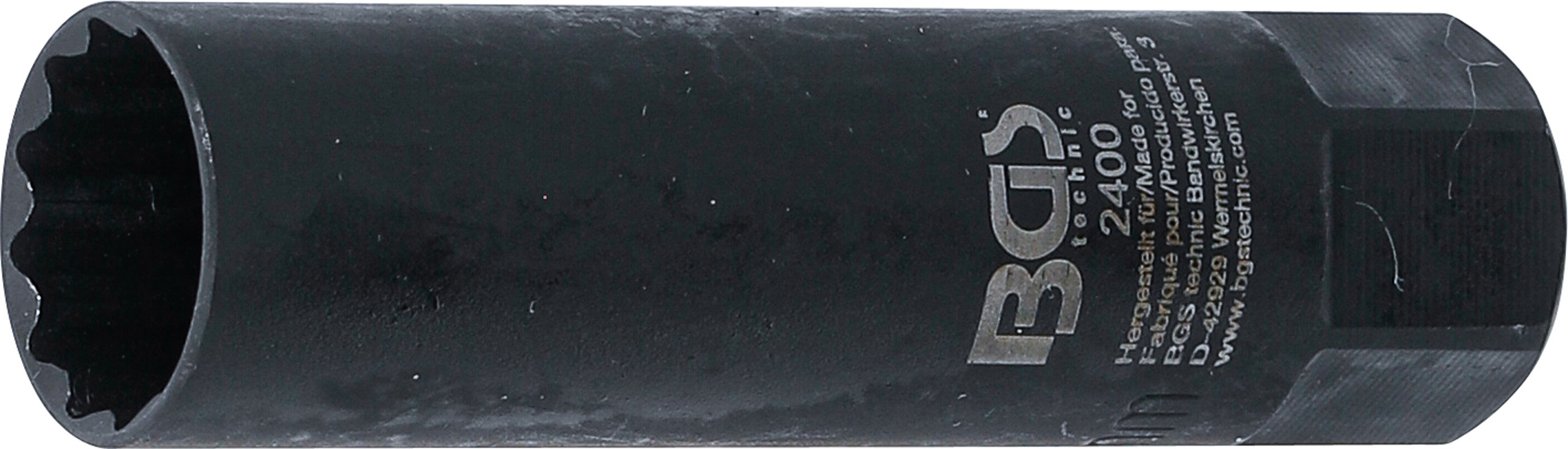 BGS Zündkerzen-Einsatz Sechskant | Antrieb Innenvierkant 10 mm (3/8") | SW 14 mm