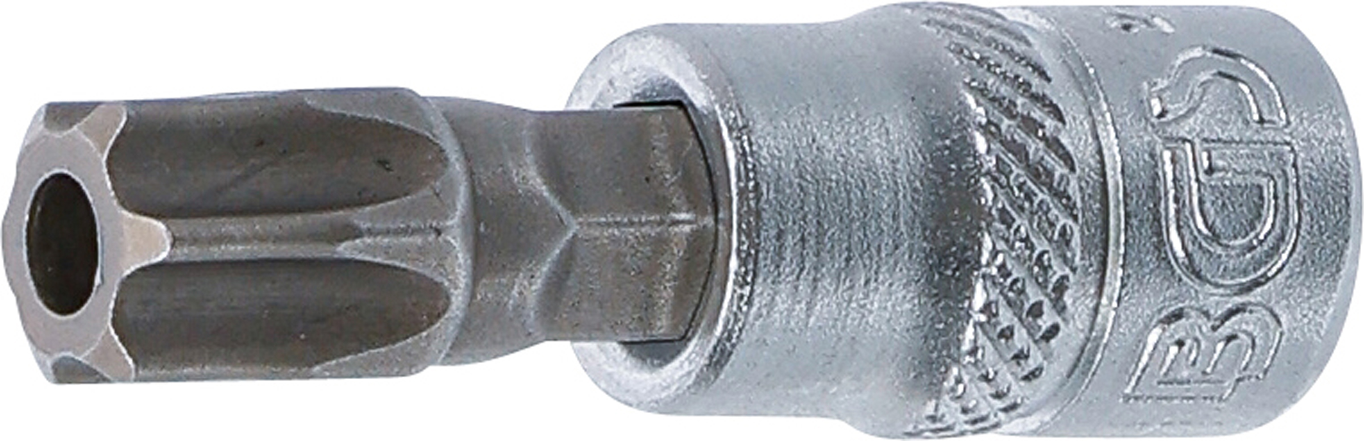 BGS Bit-Einsatz | Antrieb Innenvierkant 6,3 mm (1/4") | T-Profil (für Torx) mit Bohrung T50
