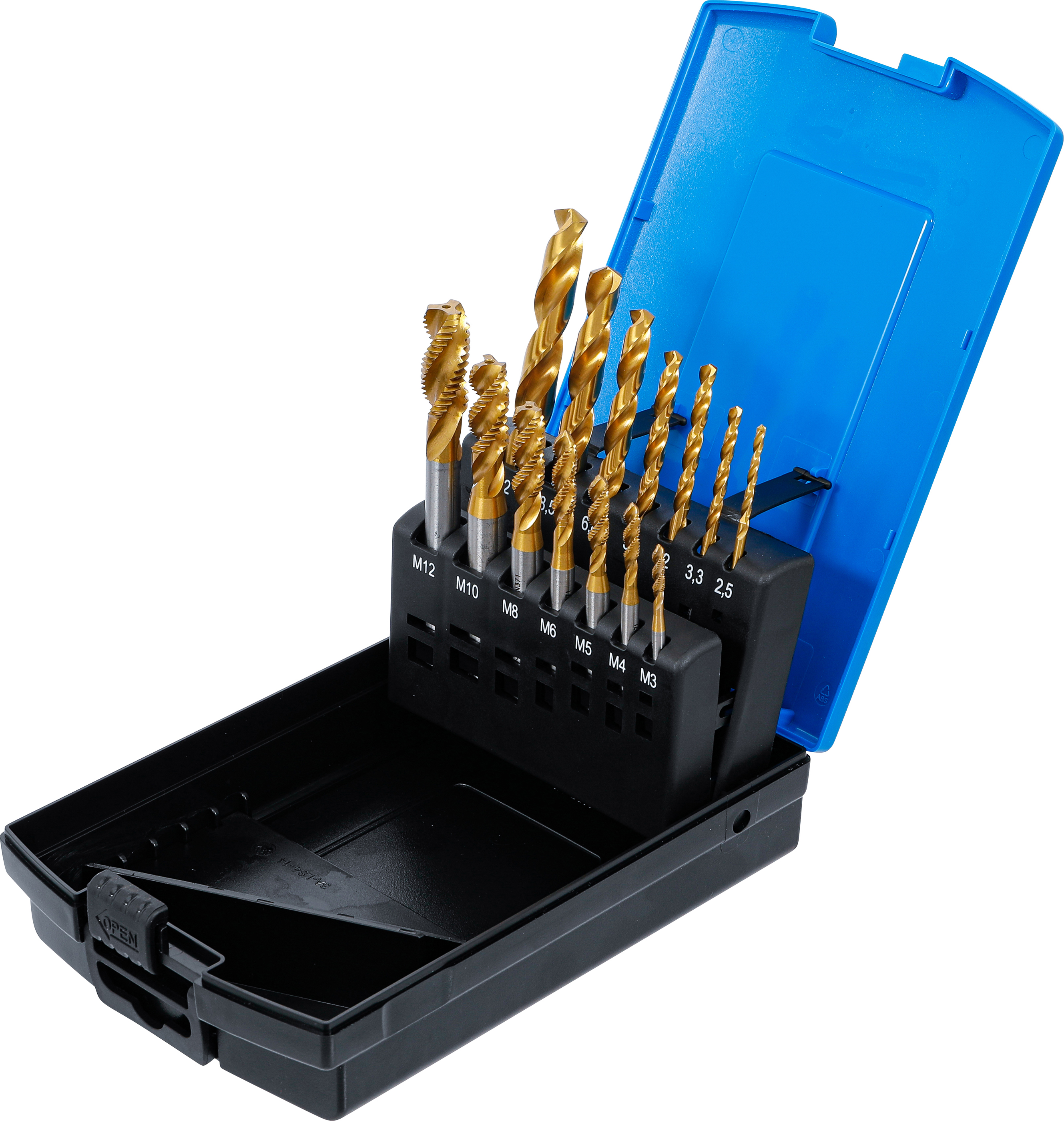 BGS Spiralbohrer-/Gewindebohrer-Satz | 14-tlg.
