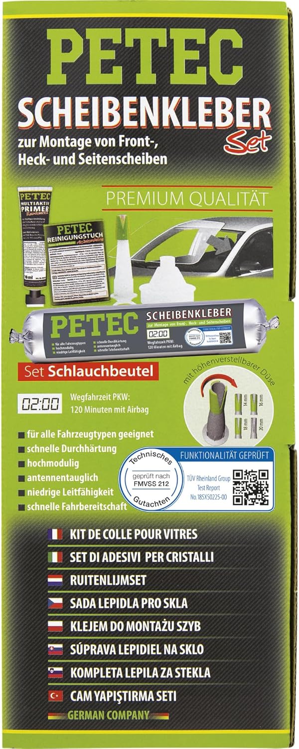 Petec Scheibenkleber Set Schlauchbeutel