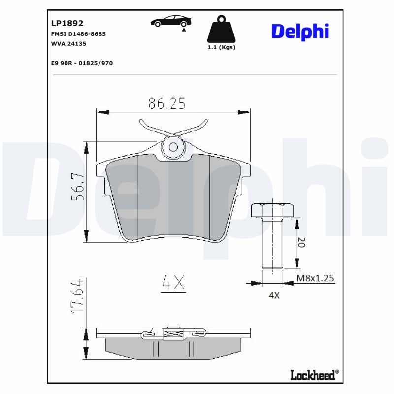 Bremsbelagsatz, Scheibenbremse