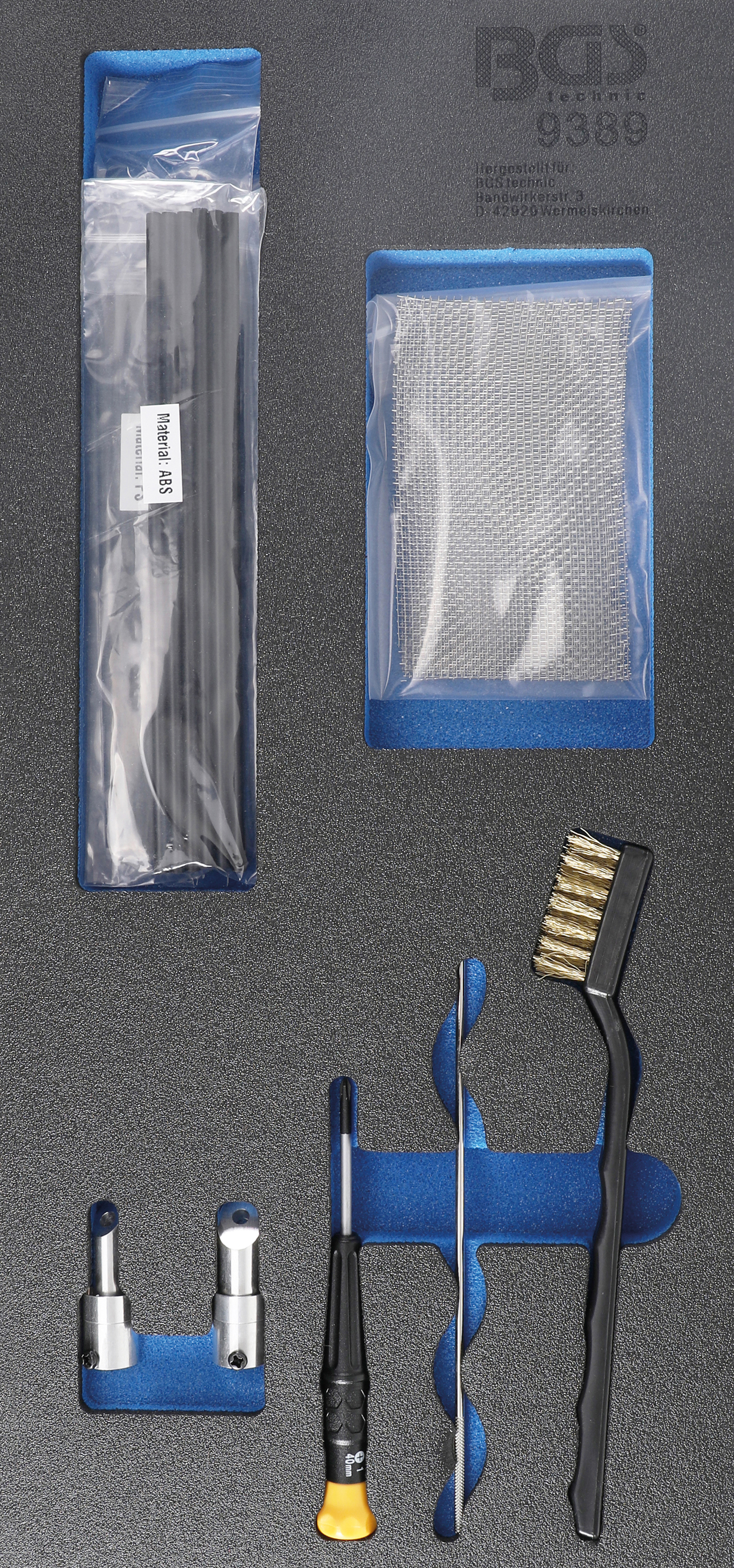 BGS Werkstattwageneinlage 1/3: Verbrauchsmaterial | für Kunststoff-Reparatur-Satz Art. 9388