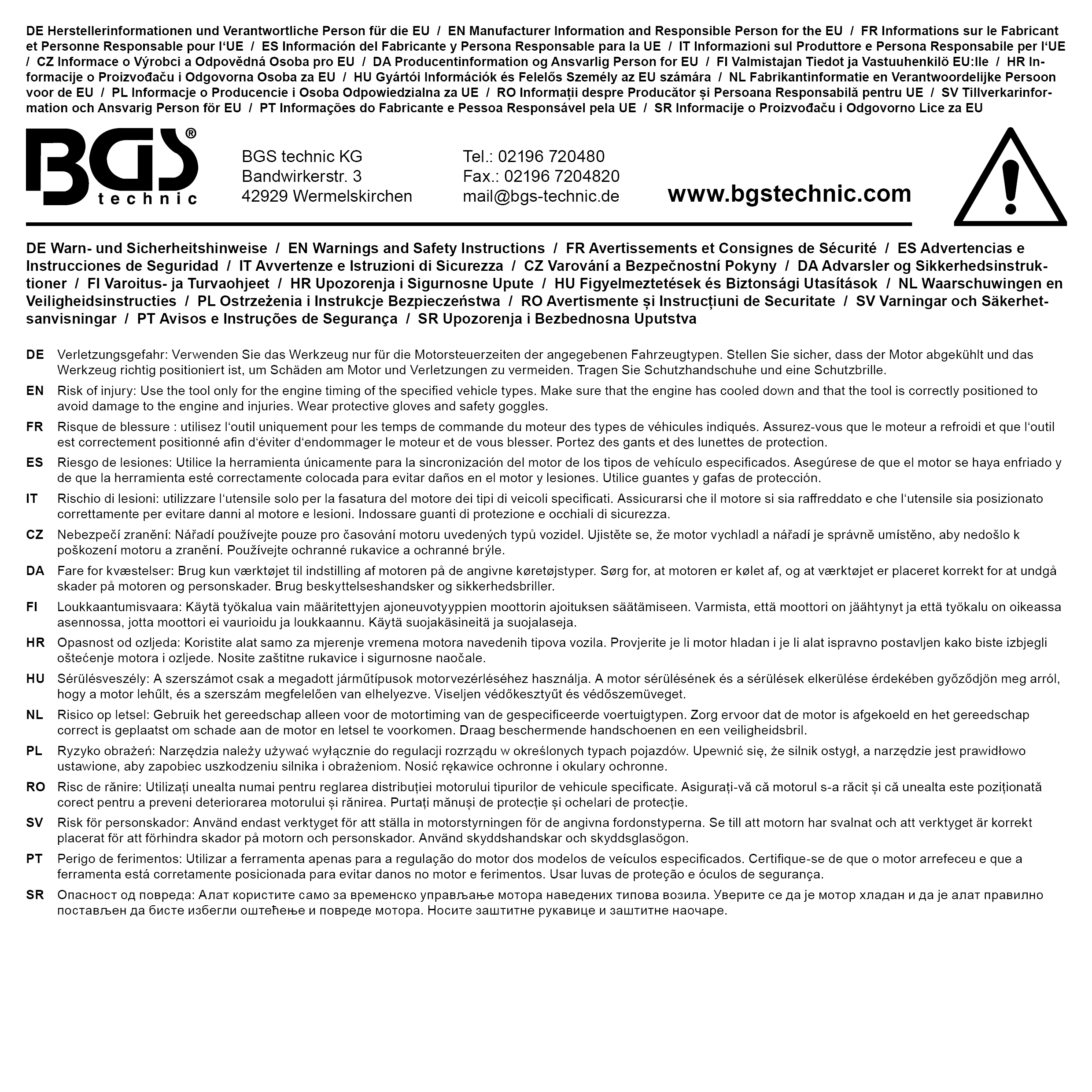 BGS Motor-Einstellwerkzeug-Satz | für Jaguar, Land Rover JLR 2.0 Ingenium Diesel