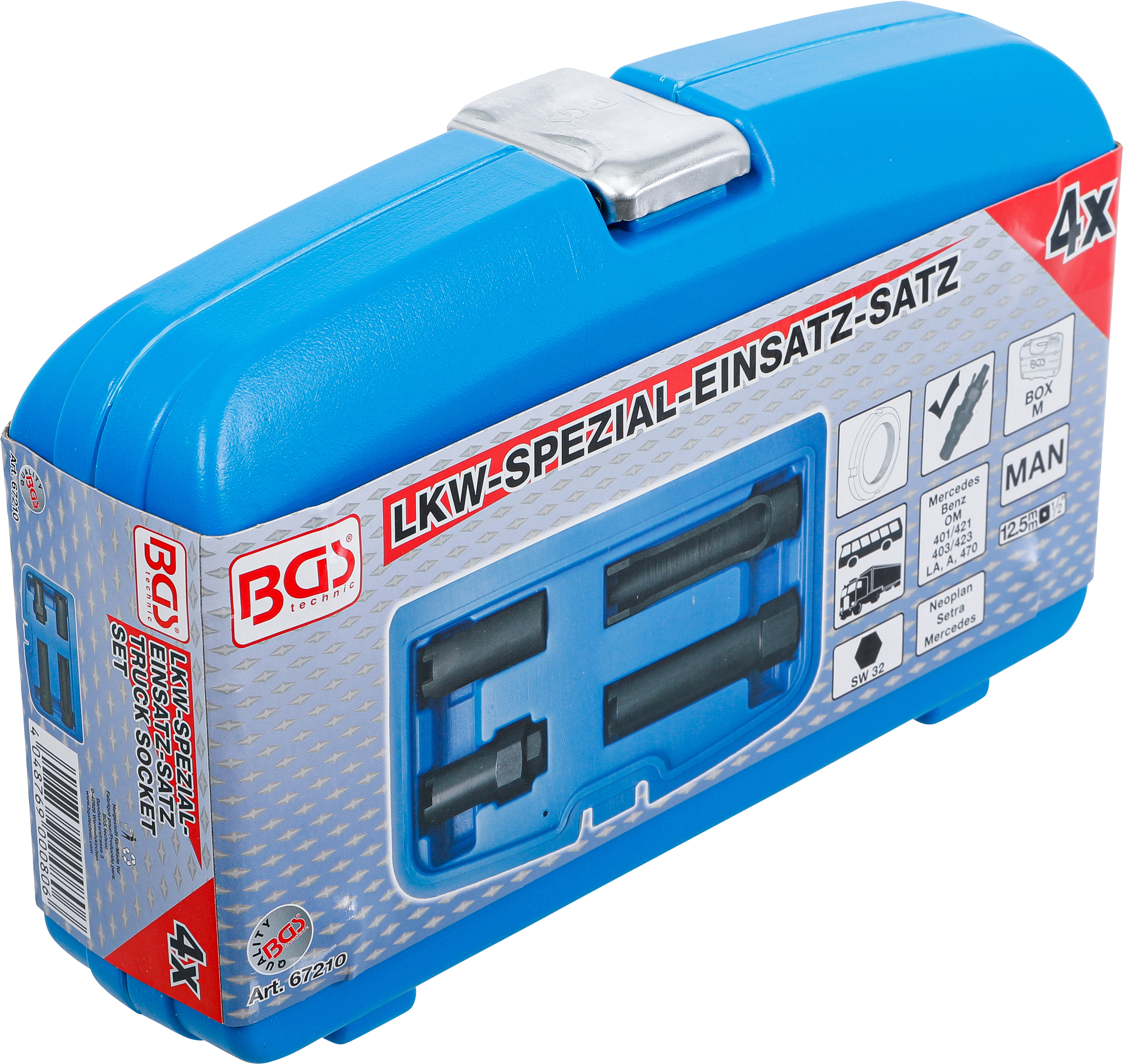 BGS Nutmutternschlüssel-Satz | Zapfen außen liegend | für Lkw | 4-tlg.