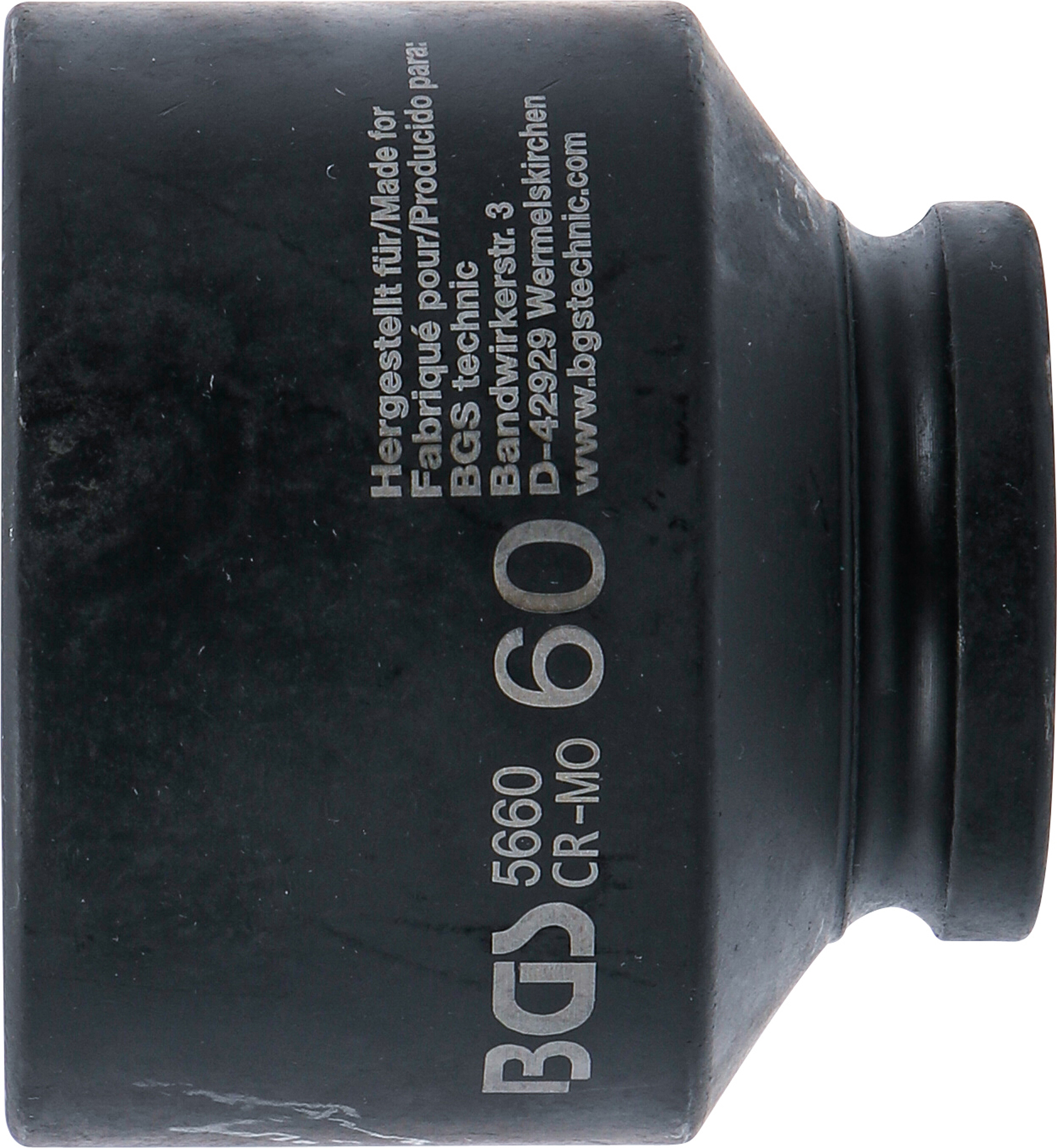 BGS Kraft-Steckschlüssel-Einsatz Sechskant | Antrieb Innenvierkant 20 mm (3/4") | SW 60 mm