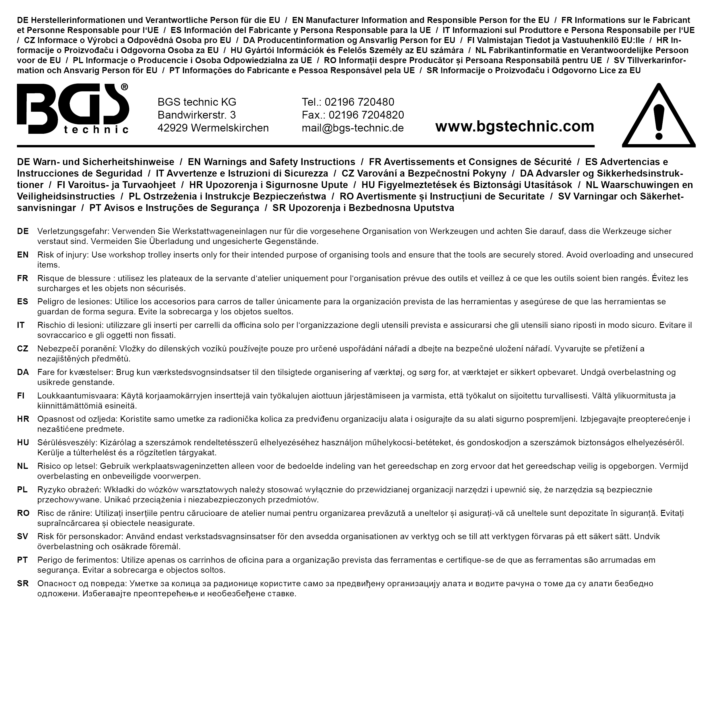 BGS Werkstattwageneinlage 1/3: Nockenwellenrad-Arretierwerkzeug-Satz | universal