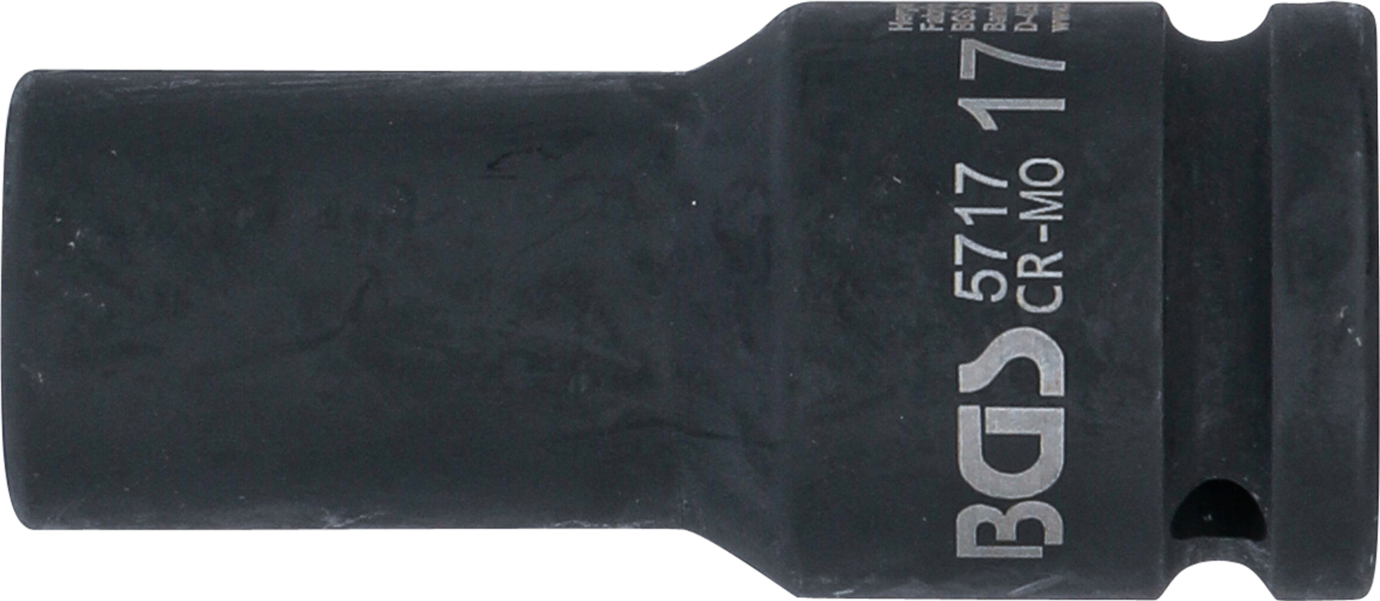 BGS Kraft-Steckschlüssel-Einsatz Sechskant, tief | Antrieb Innenvierkant 20 mm (3/4") | SW 17 mm