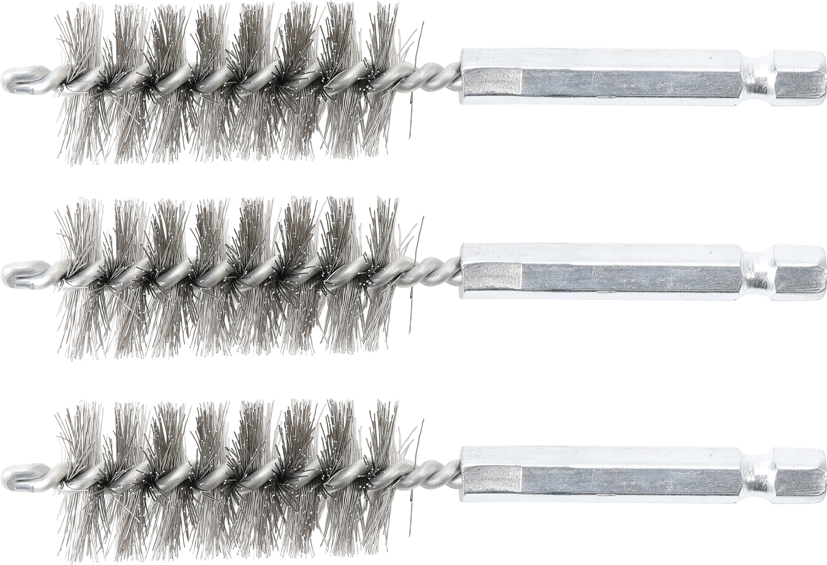 BGS Stahlbürste | 19 mm | Antrieb Außensechskant 6,3 mm (1/4") | 3-tlg.