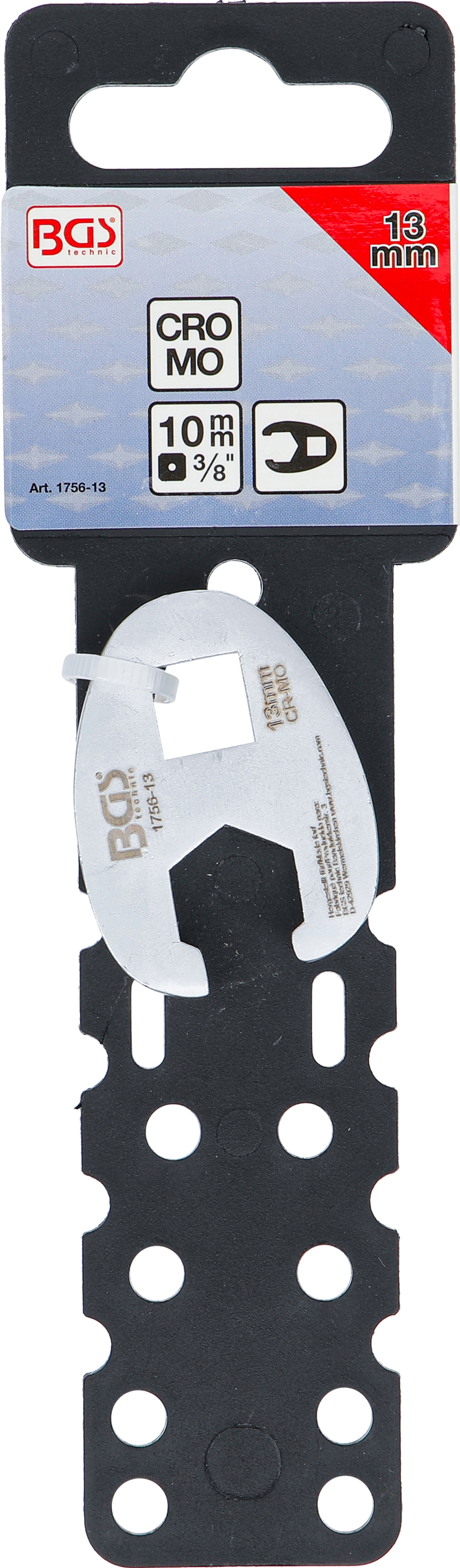 BGS Hahnenfußschlüssel | Antrieb Innenvierkant 10 mm (3/8") | SW 13 mm