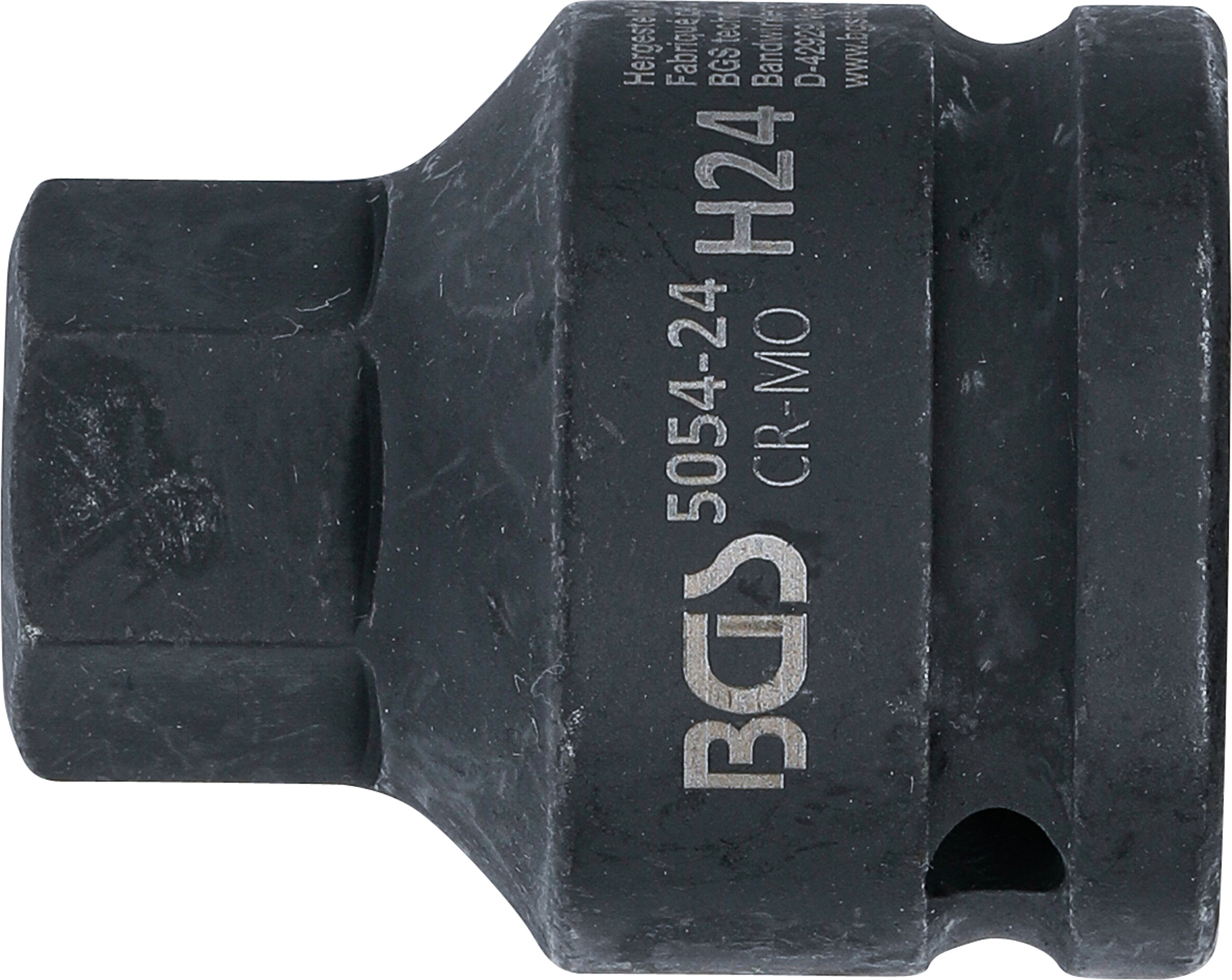 BGS Kraft-Bit-Einsatz | Länge 55 mm | Antrieb Innenvierkant 20 mm (3/4") | Innensechskant 24 mm