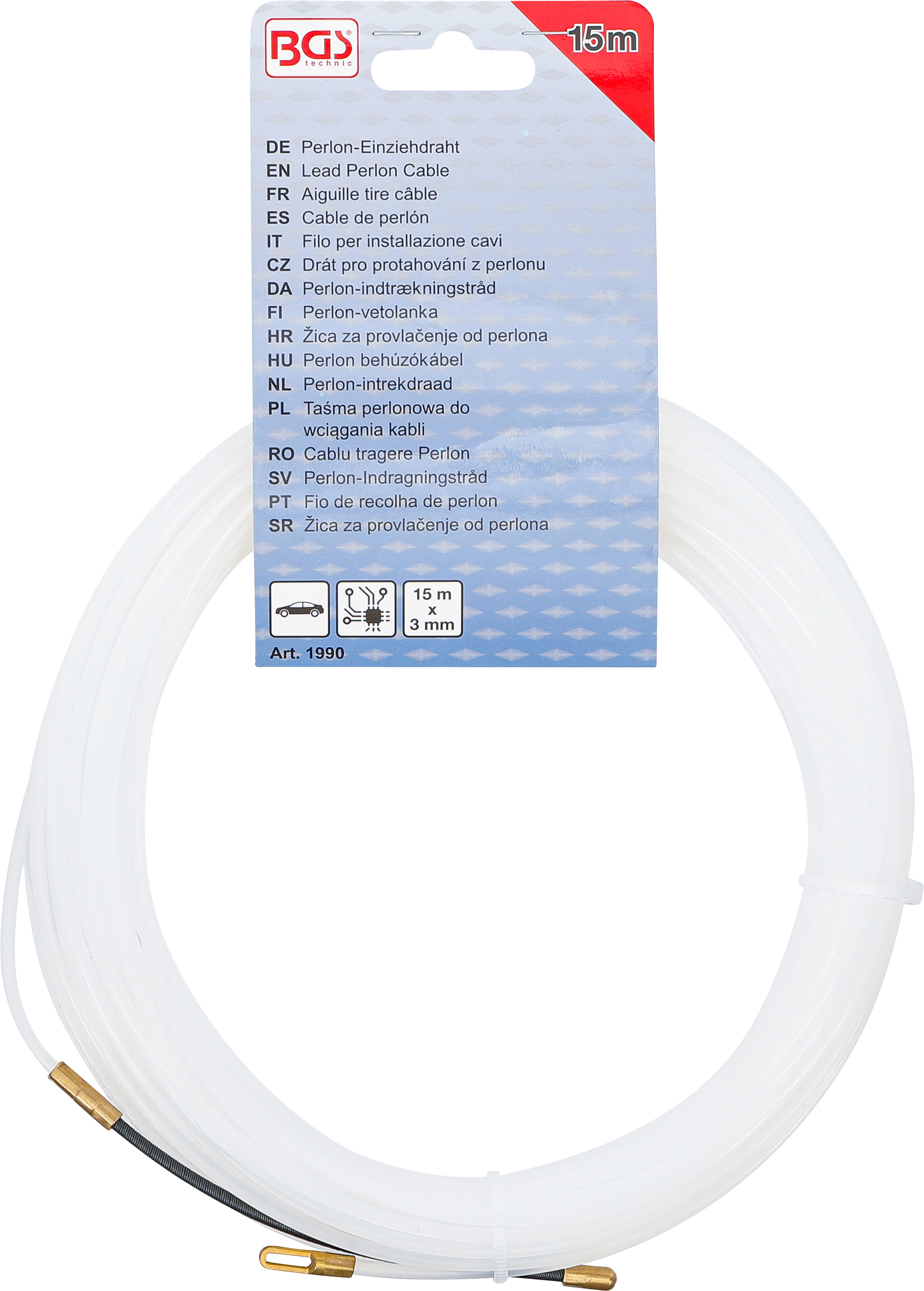 BGS Perlon-Einziehdraht | 15 m x 3 mm