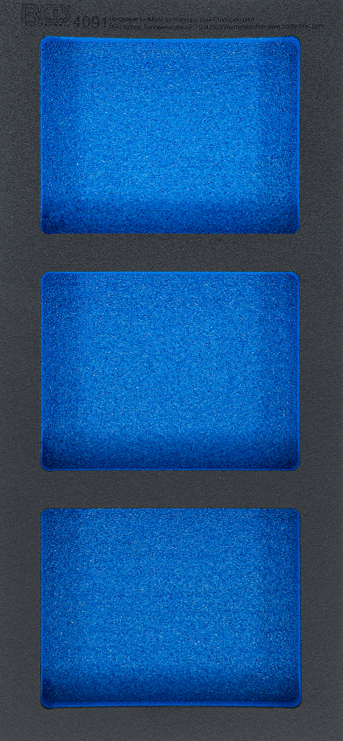 BGS Werkstattwageneinlage 1/3, leer: 3 Ablagefächer | 408 x 189 x 32 mm