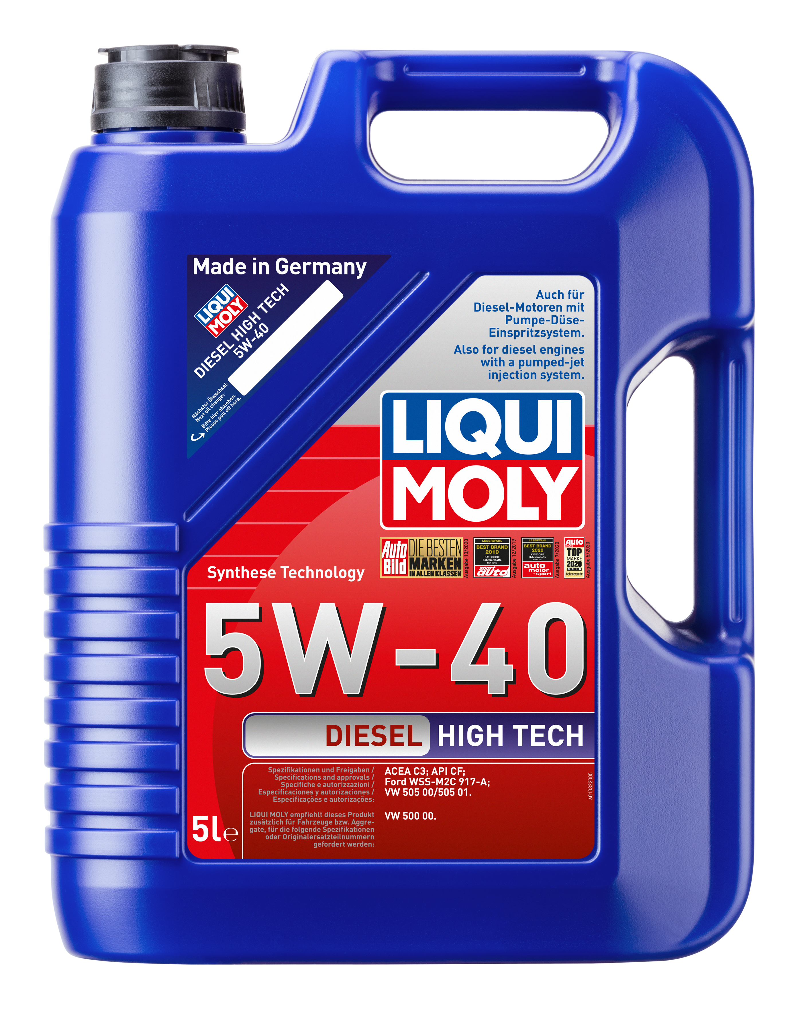 5W-40 Liqui Moly 2696 Diesel High Tech Motoröl 5 Liter