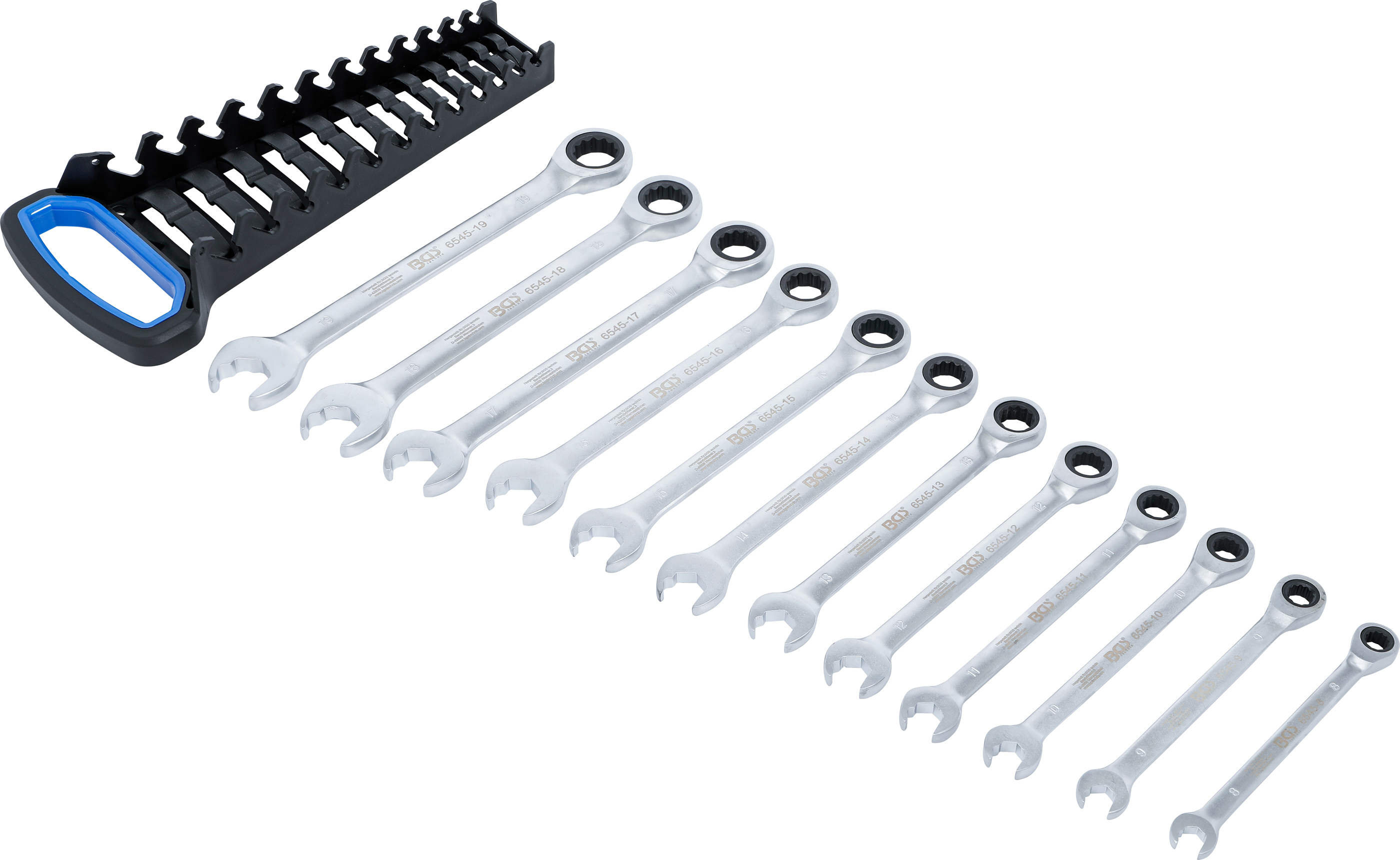 BGS Maulratschen- und Ratschenring-Schlüssel-Satz | SW 8 - 19 mm | 12-tlg.