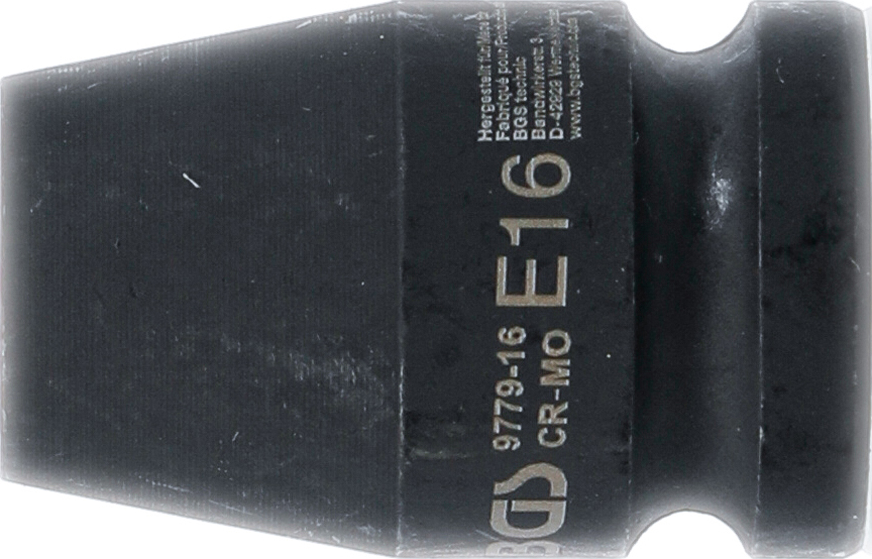 BGS Kraft-Steckschlüssel-Einsatz E-Profil | Antrieb Innenvierkant 12,5 mm (1/2") | SW E16