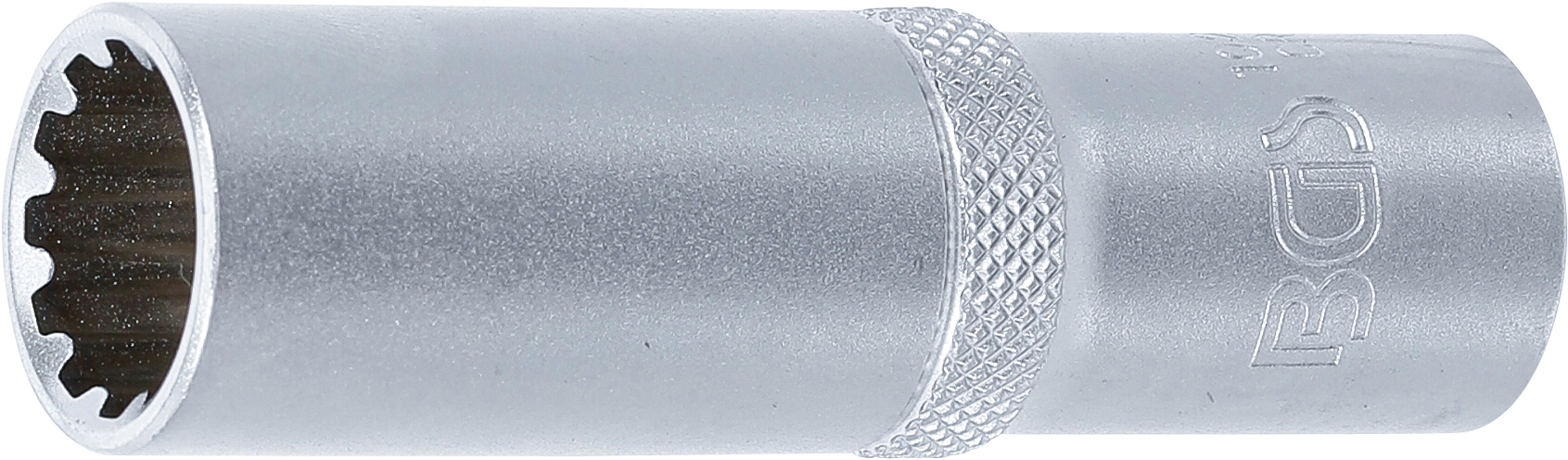BGS Steckschlüssel-Einsatz Gear Lock, tief | Antrieb Innenvierkant 12,5 mm (1/2") | SW 15 mm