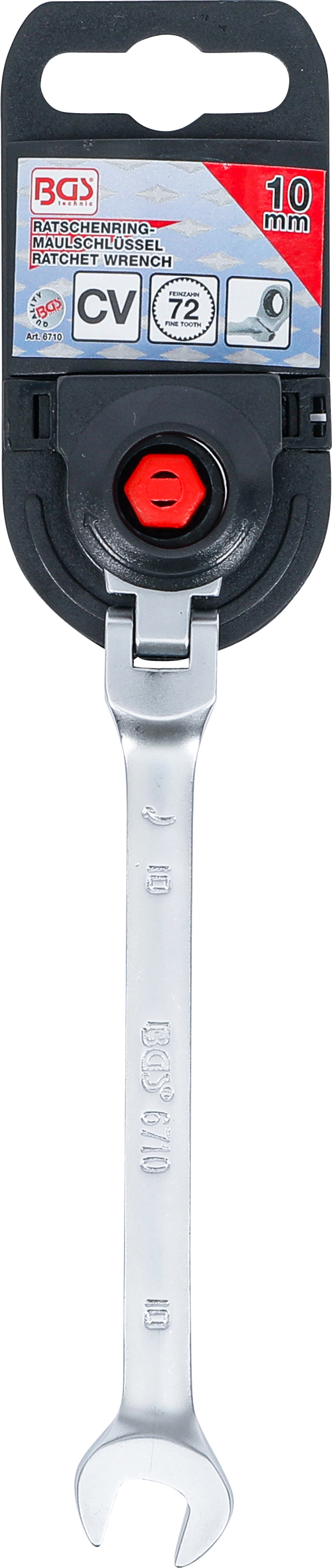 BGS Ratschenring-Maulschlüssel | abwinkelbar | SW 10 mm