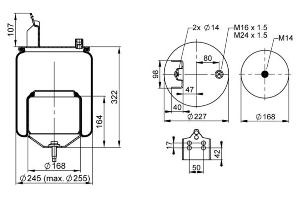Federbalg, Luftfederung
