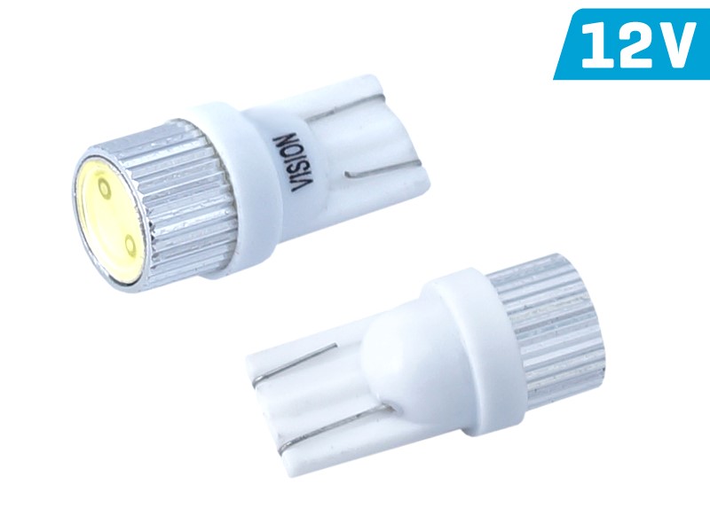 Vision LED Glassockel W5W T10 12V 1x HP 2er