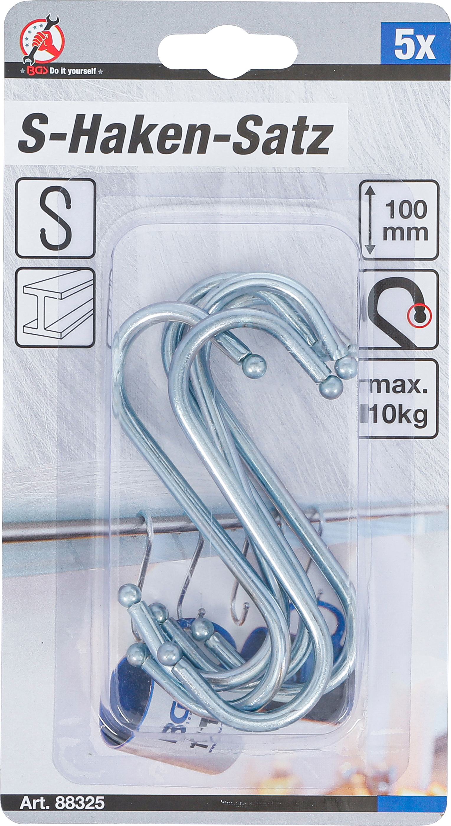 BGS S-Haken-Satz | 100 mm | 5-tlg.