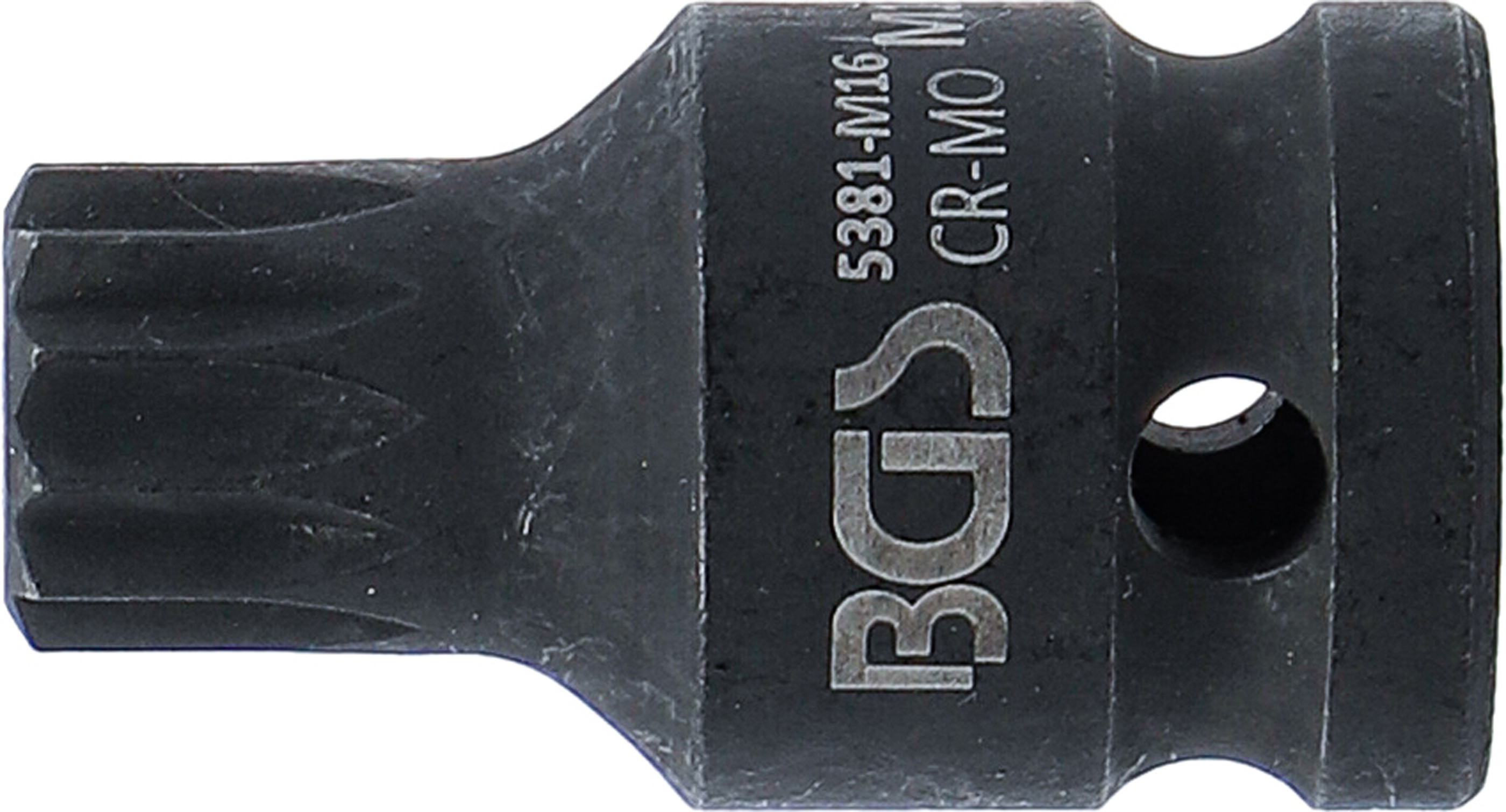 BGS Kraft-Bit-Einsatz | Länge 43 mm | Antrieb Innenvierkant 12,5 mm (1/2") | Innenvielzahn (für XZN) M16
