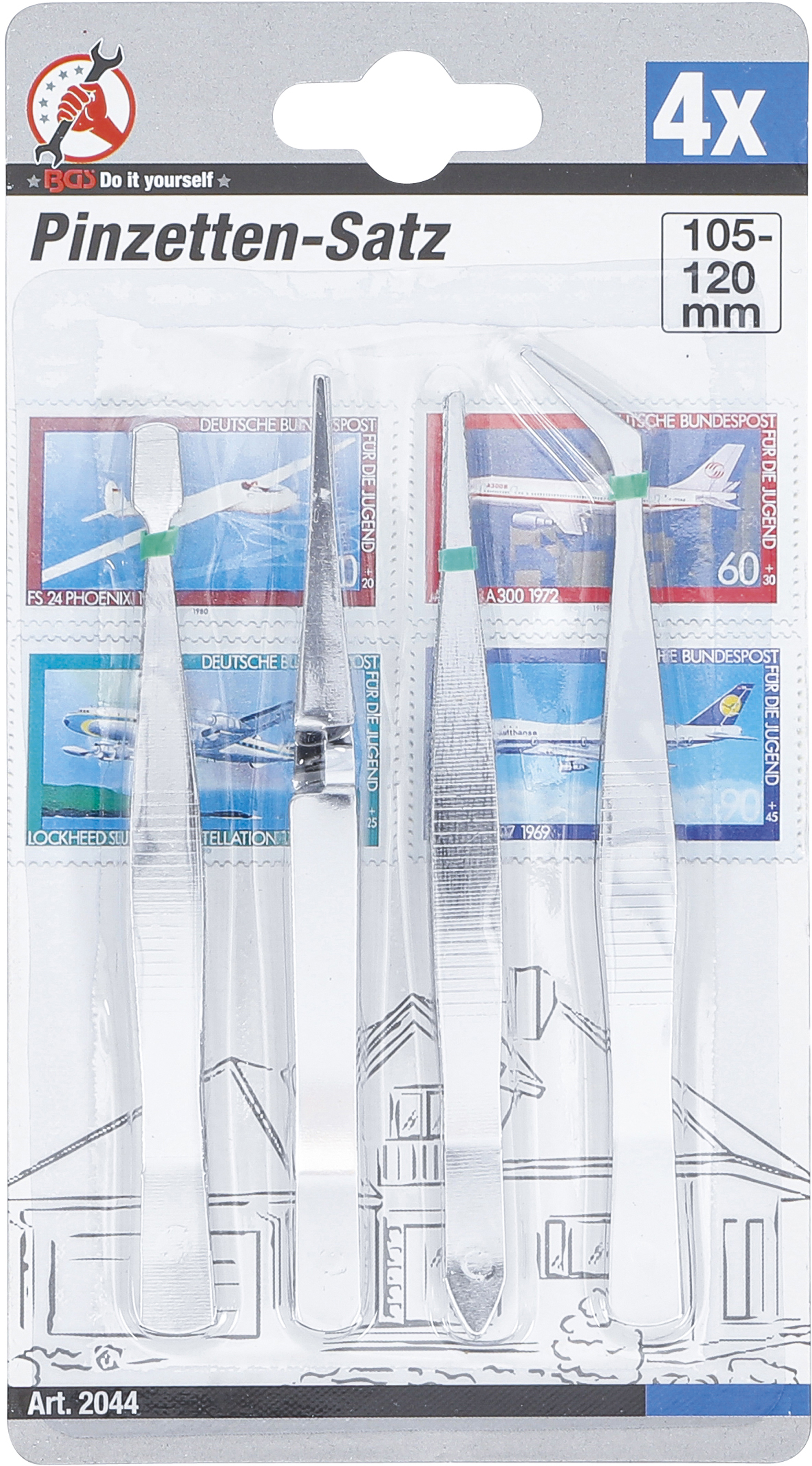 BGS Pinzetten-Satz | 105 - 120 mm | 4-tlg.