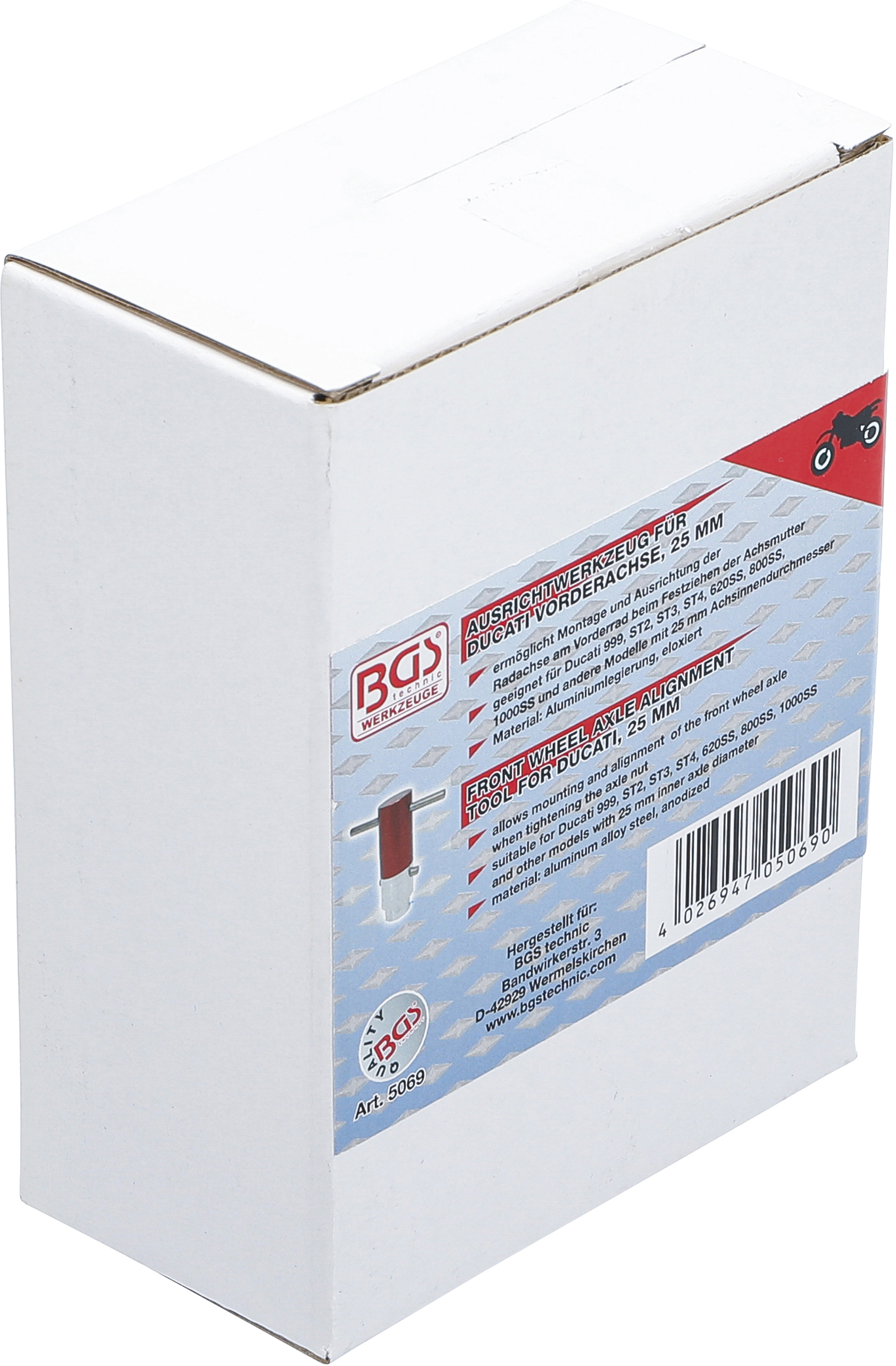 BGS Vorderachsen-Ausrichtwerkzeug | für Ducati | Ø 25 mm