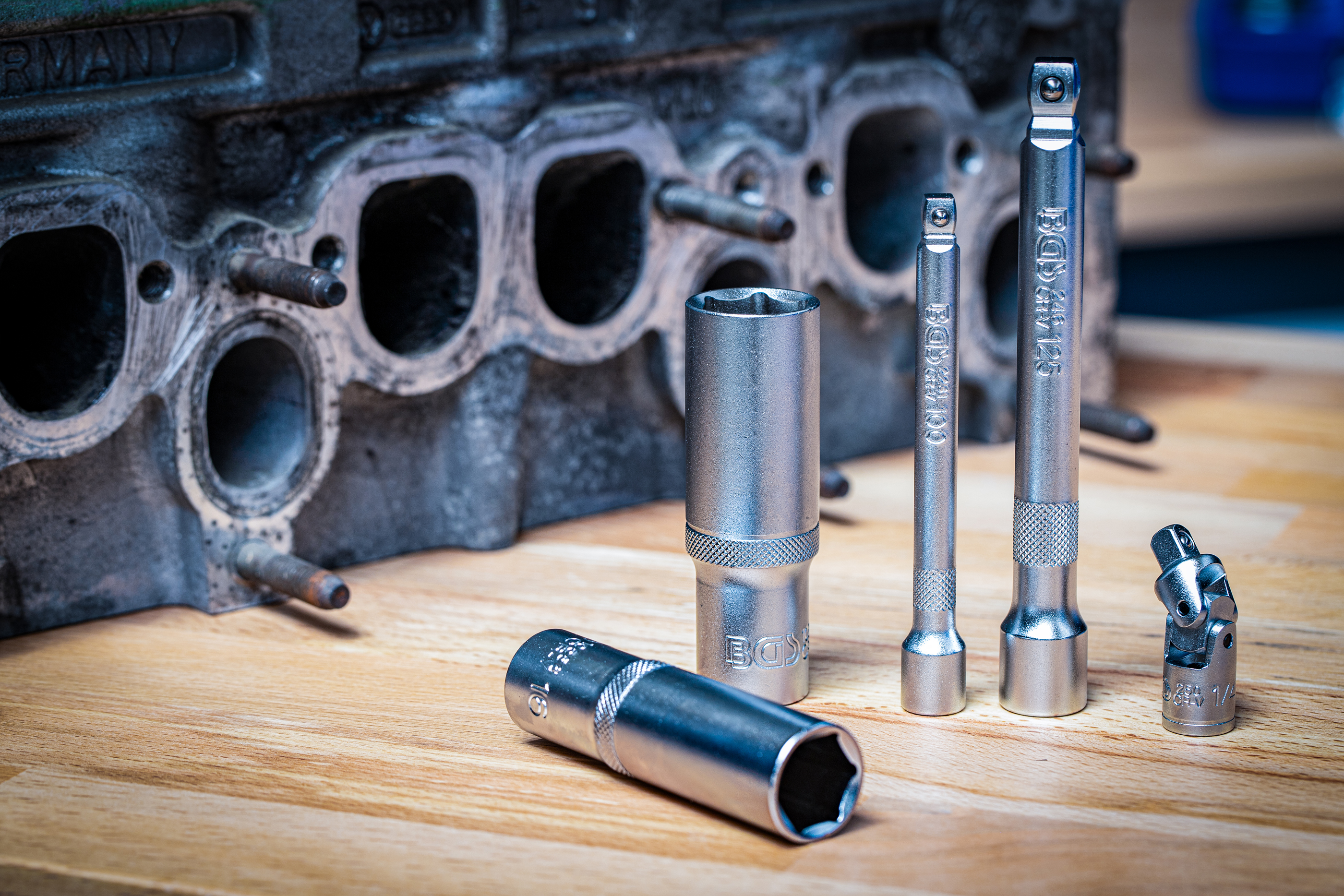 BGS Steckschlüssel-Satz Sechskant | Antrieb 6,3 mm (1/4") / 10 mm (3/8") / 12,5 mm (1/2") | 214-tlg.