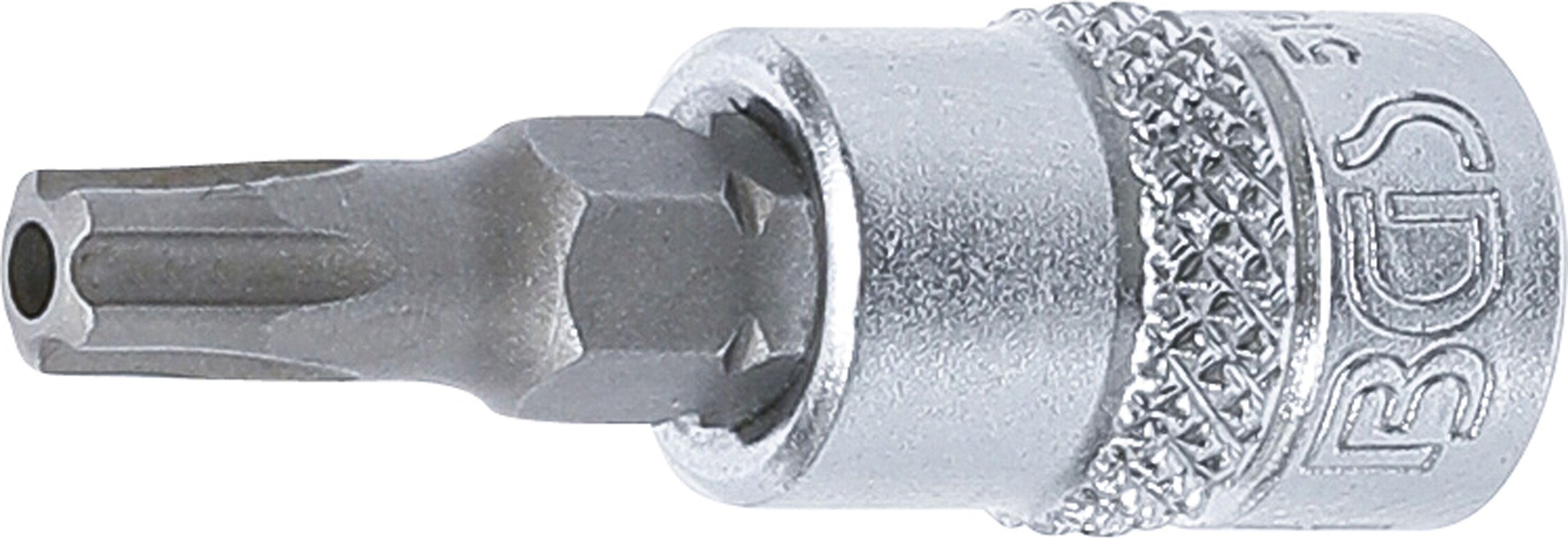 BGS Bit-Einsatz | Antrieb Innenvierkant 6,3 mm (1/4") | TS-Profil (für Torx Plus) mit Bohrung TS27
