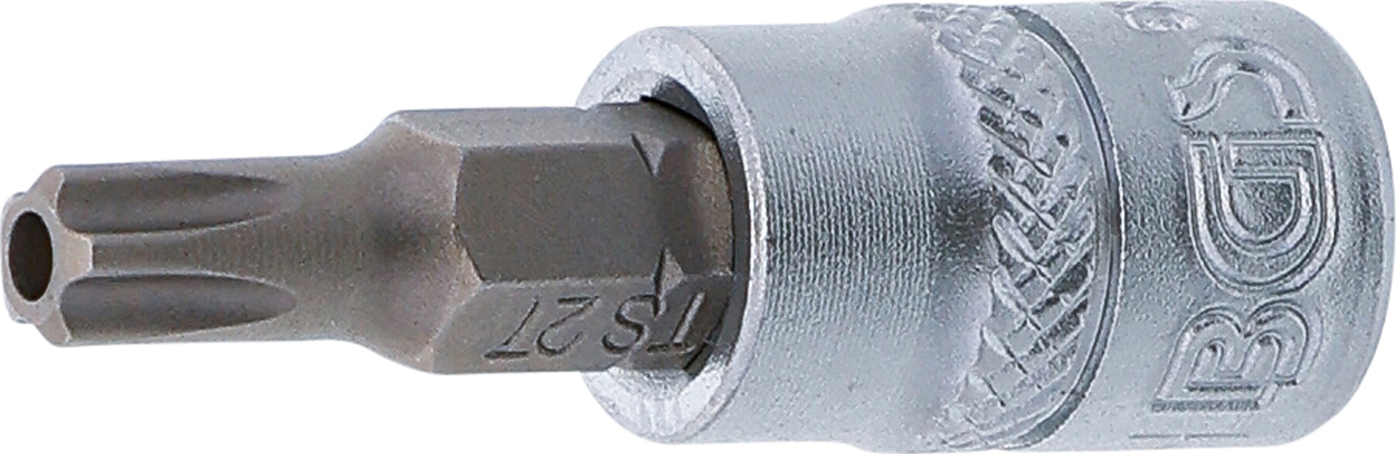 BGS Bit-Einsatz | Antrieb Innenvierkant 6,3 mm (1/4") | TS-Profil (für Torx Plus) mit Bohrung TS27