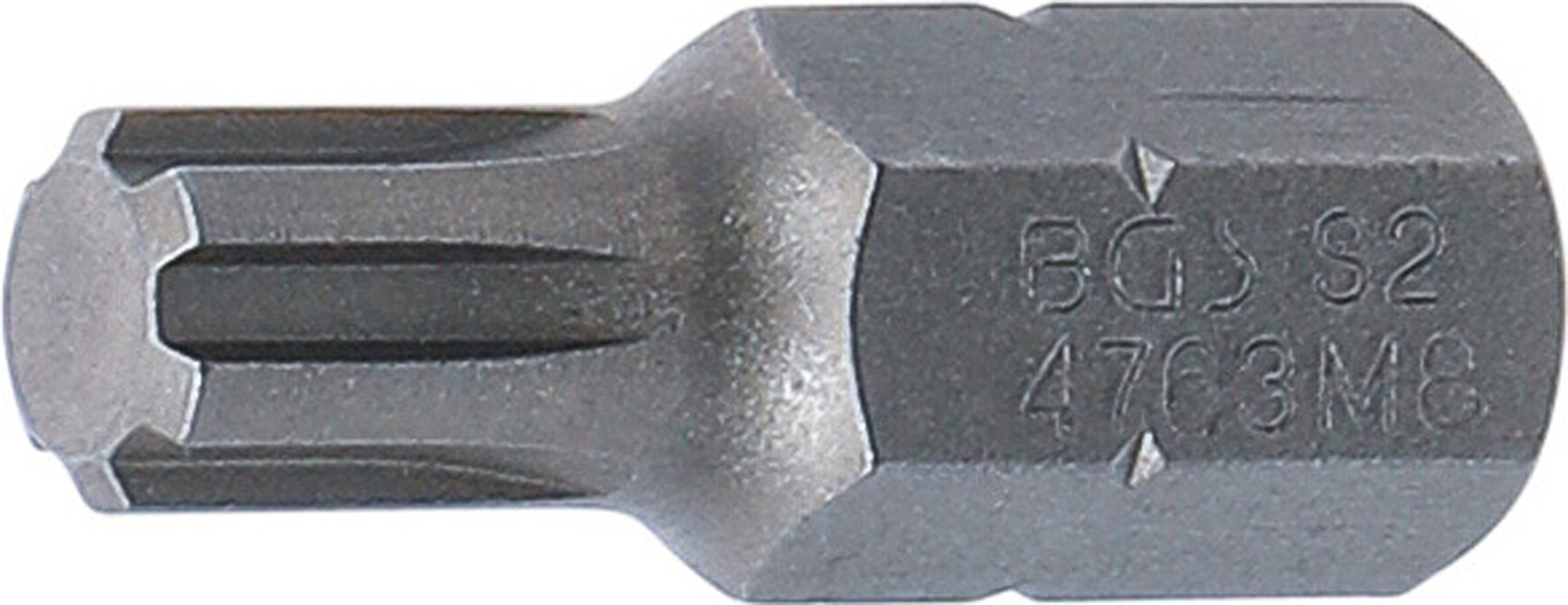 BGS Bit | Länge 30 mm | Antrieb Außensechskant 10 mm (3/8") | Keil-Profil (für RIBE) M8