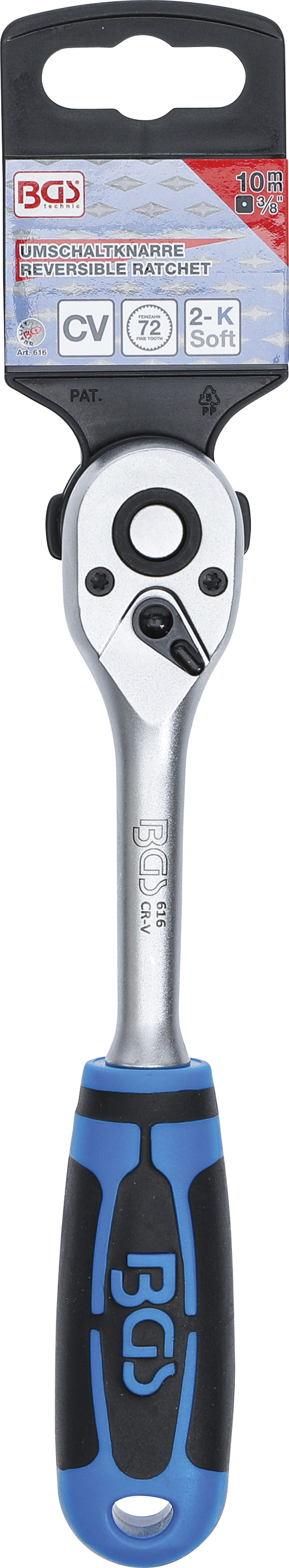 BGS Umschaltknarre | Abtrieb Außenvierkant 10 mm (3/8")