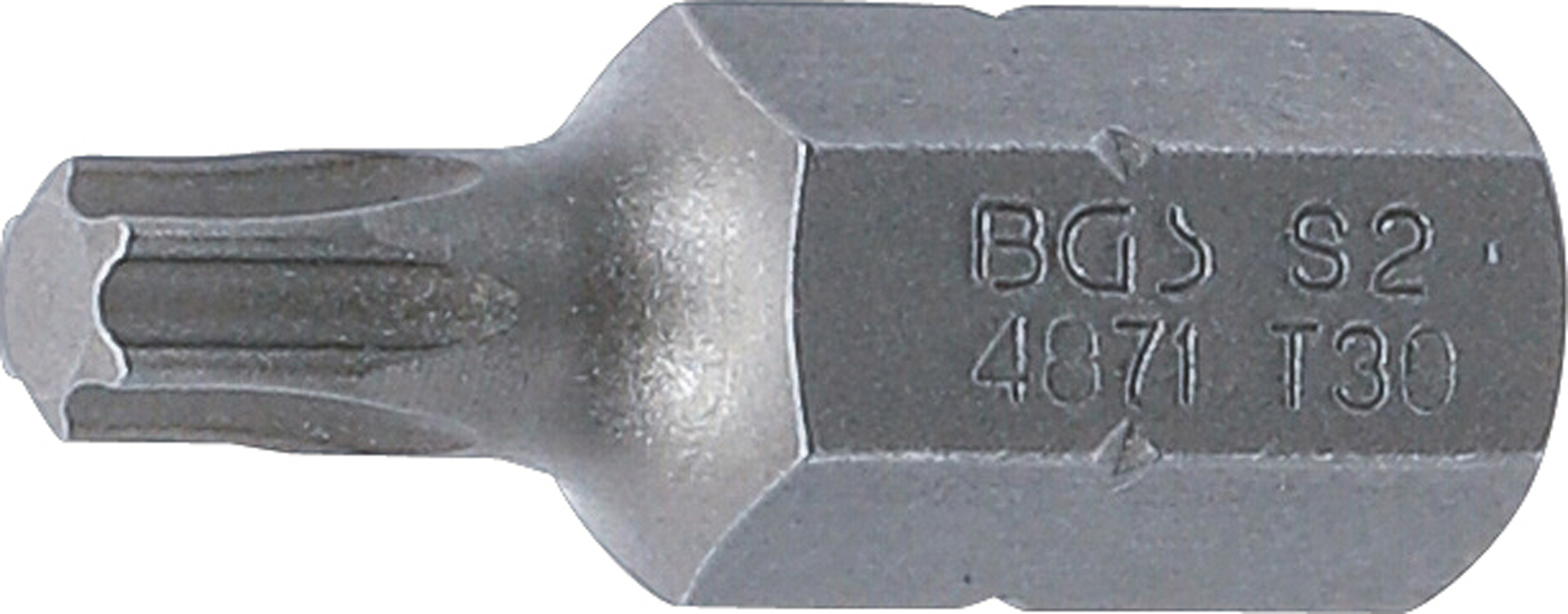 BGS Bit | Länge 30 mm | Antrieb Außensechskant 10 mm (3/8") | T-Profil (für Torx) T30
