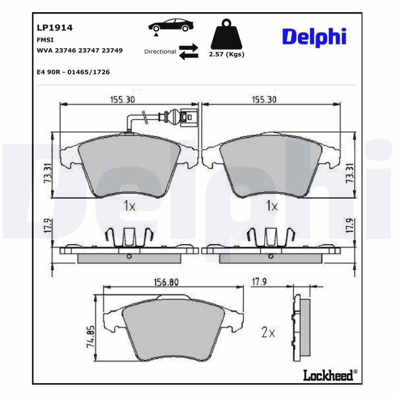 Bremsbelagsatz, Scheibenbremse