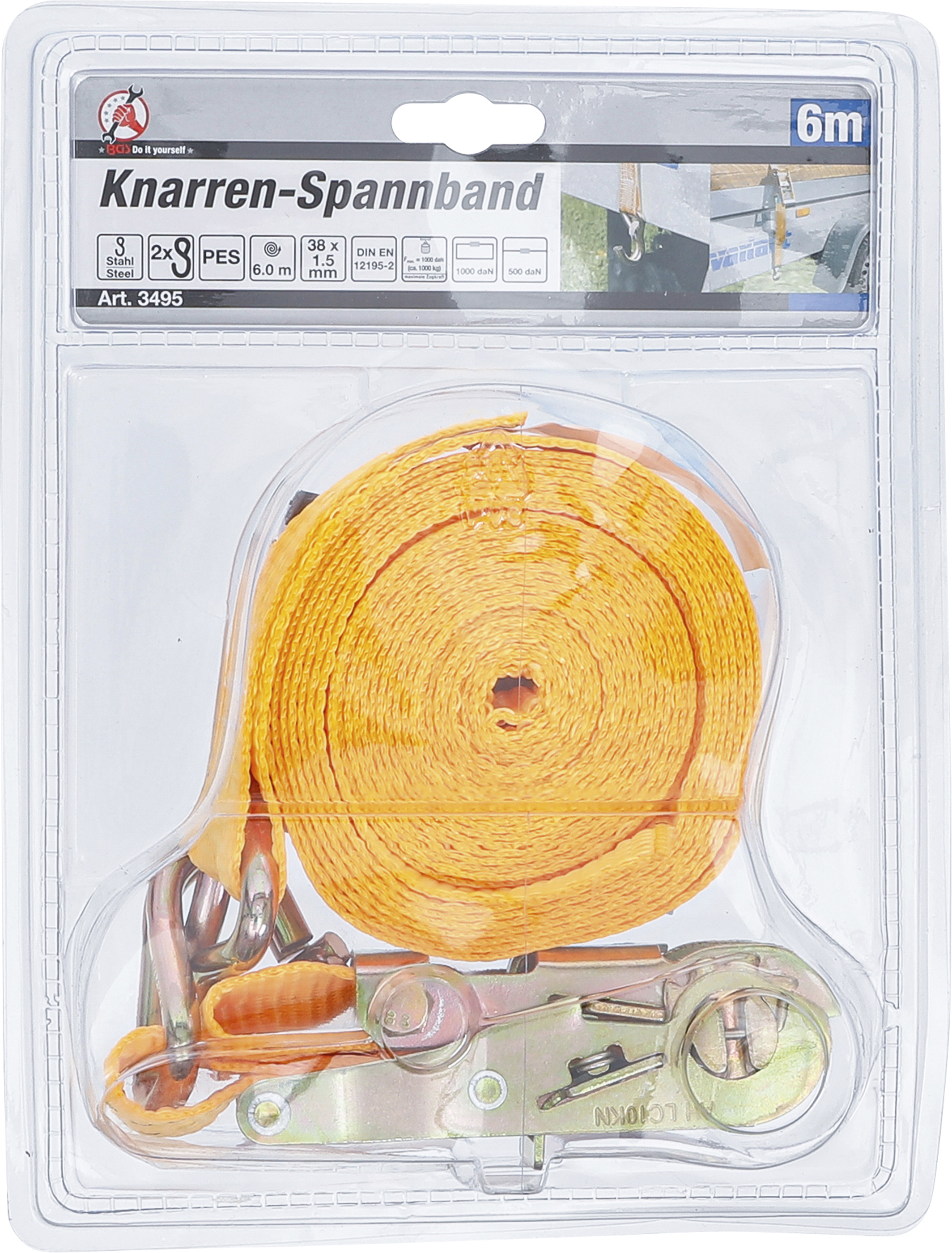 BGS Knarren-Spannband | 6 m x 38 mm