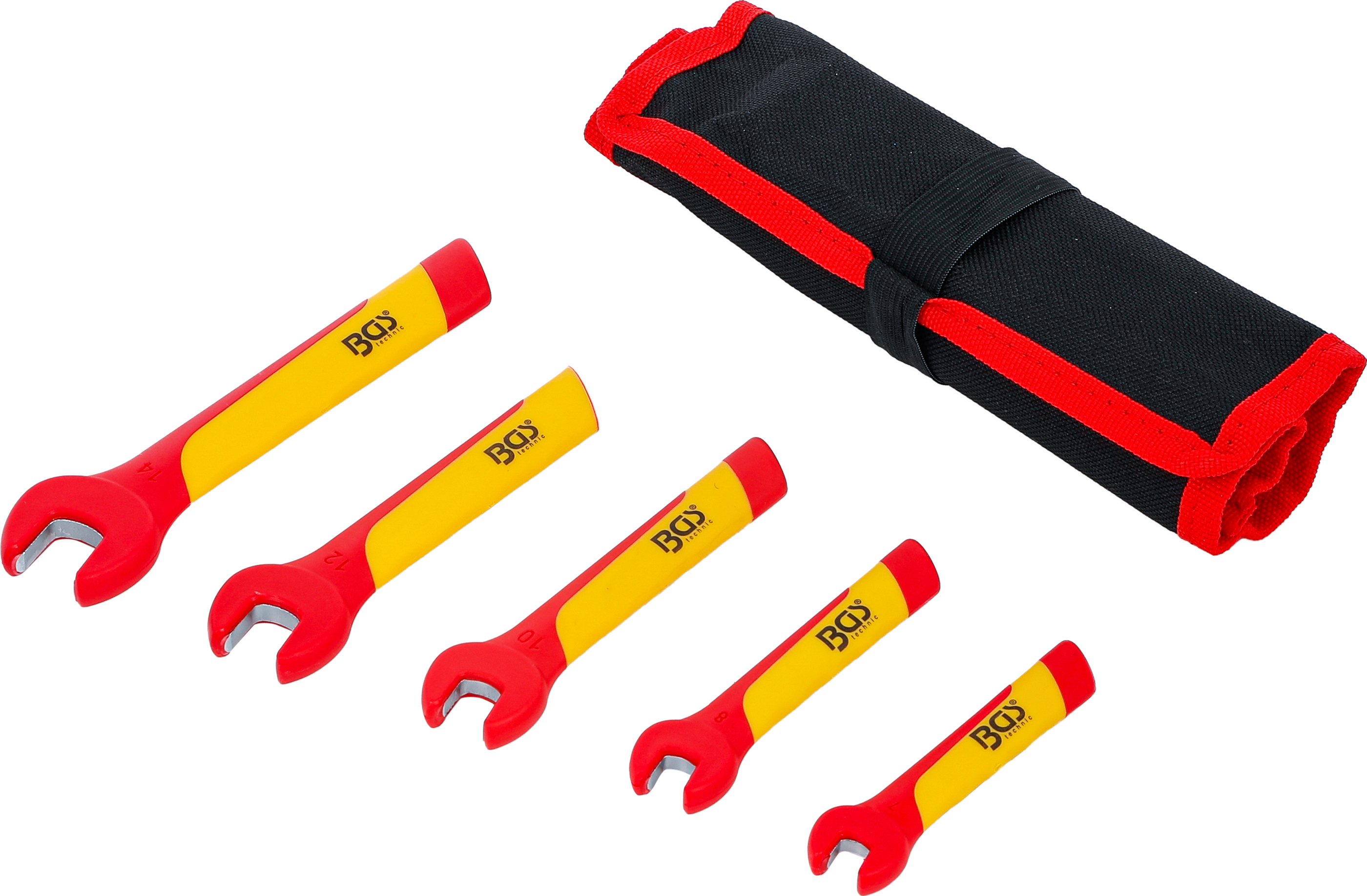 BGS VDE-Einmaulschlüssel-Satz | SW 7 - 14 mm | 5-tlg.