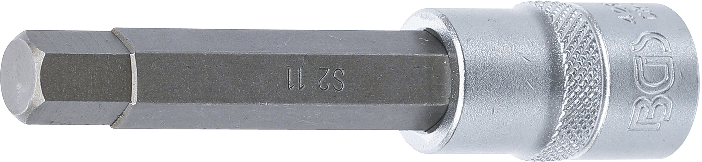 BGS Bit-Einsatz | Länge 100 mm | Antrieb Innenvierkant 12,5 mm (1/2") | Innensechskant 11 mm