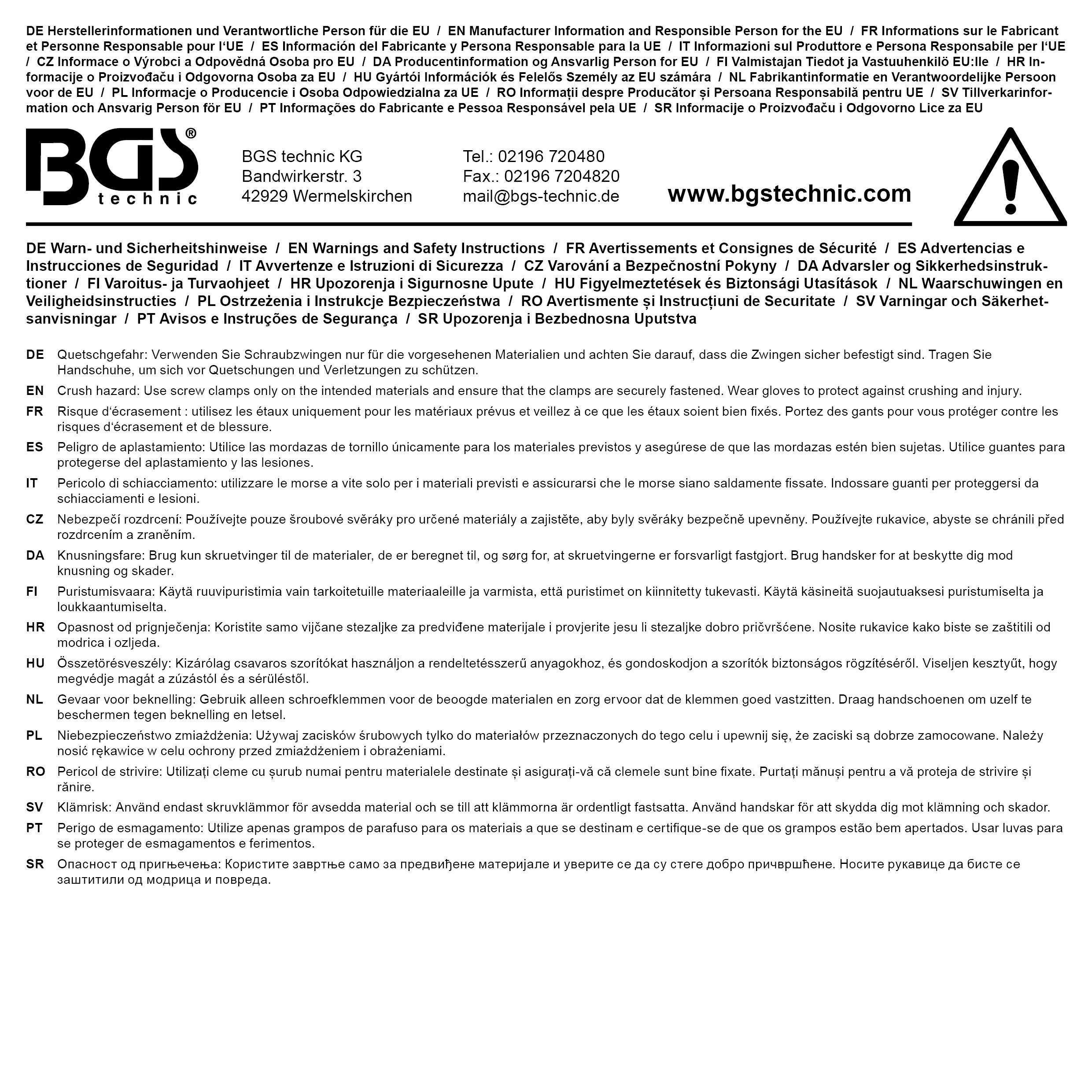 BGS Schraubzwinge | 200 x 50 mm