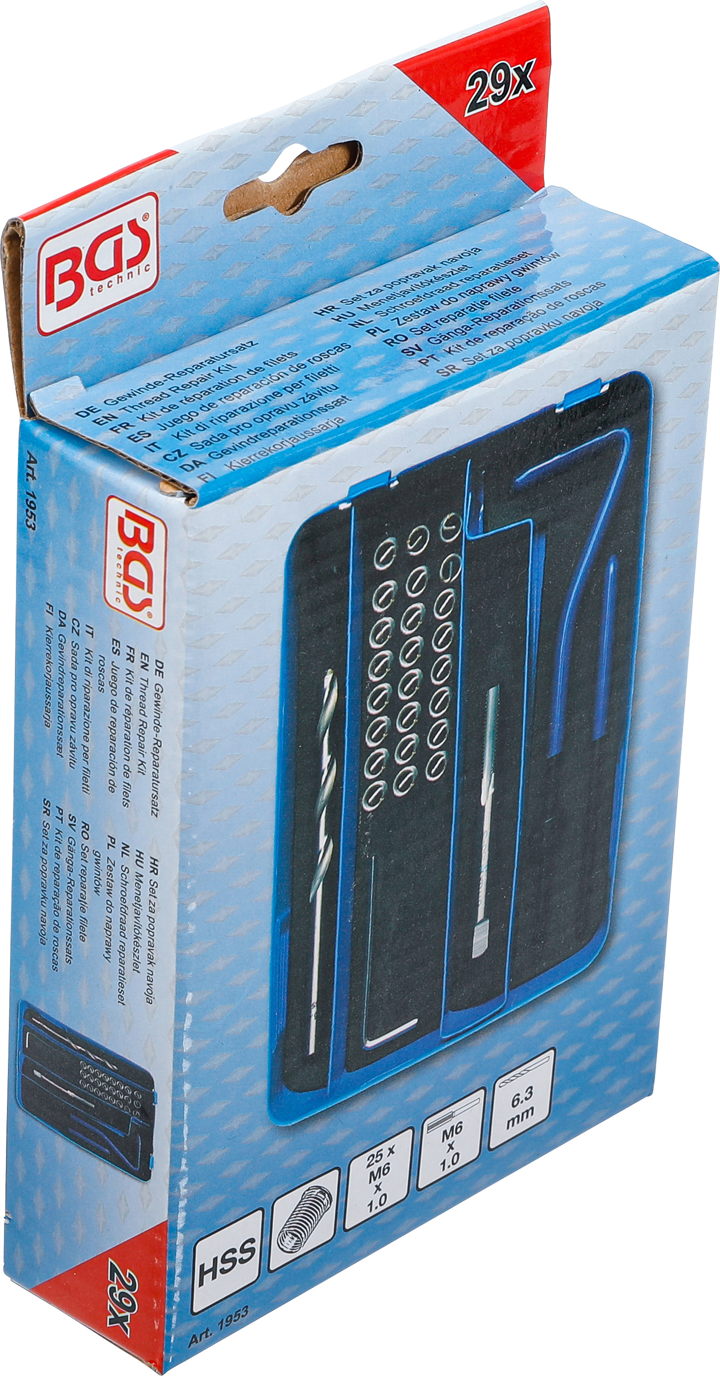 BGS Gewinde-Reparatursatz | M6 x 1,0 | 29-tlg.