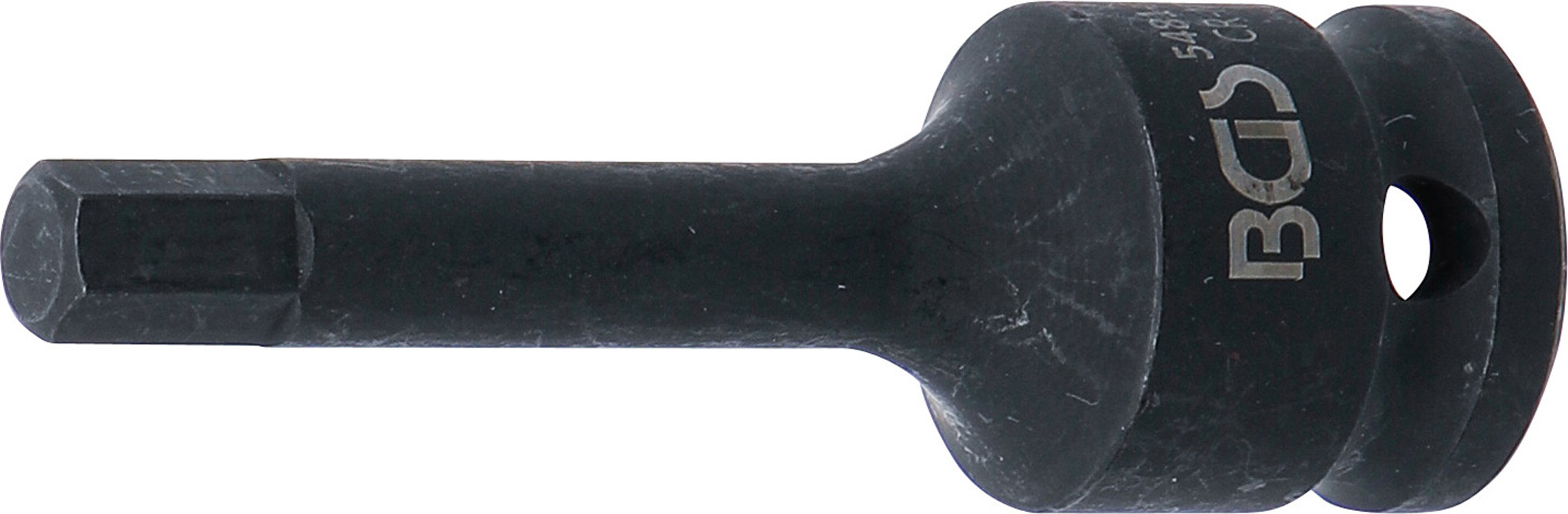 BGS Kraft-Bit-Einsatz | Länge 75 mm | Antrieb Innenvierkant 12,5 mm (1/2") | Innensechskant 8 mm