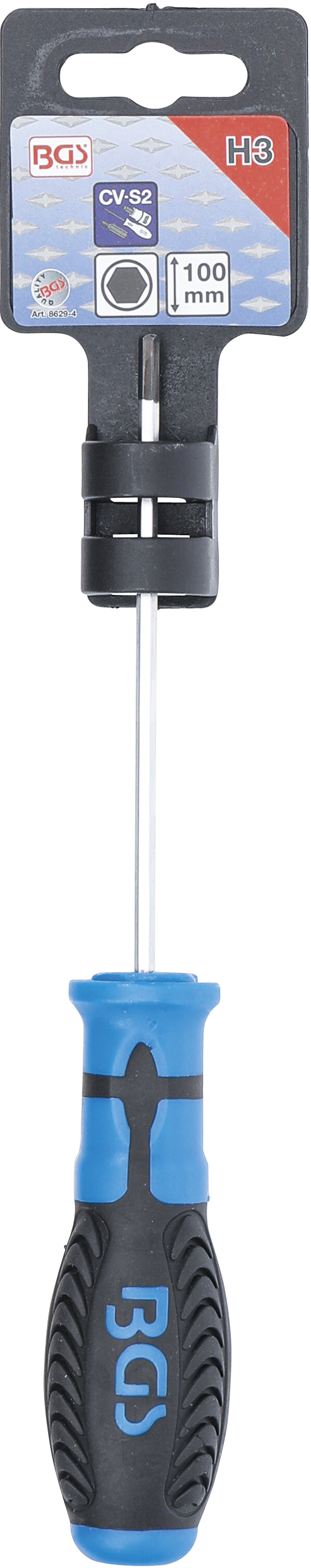 BGS Schraubendreher | Innensechskant 3 mm | Klingenlänge 100 mm