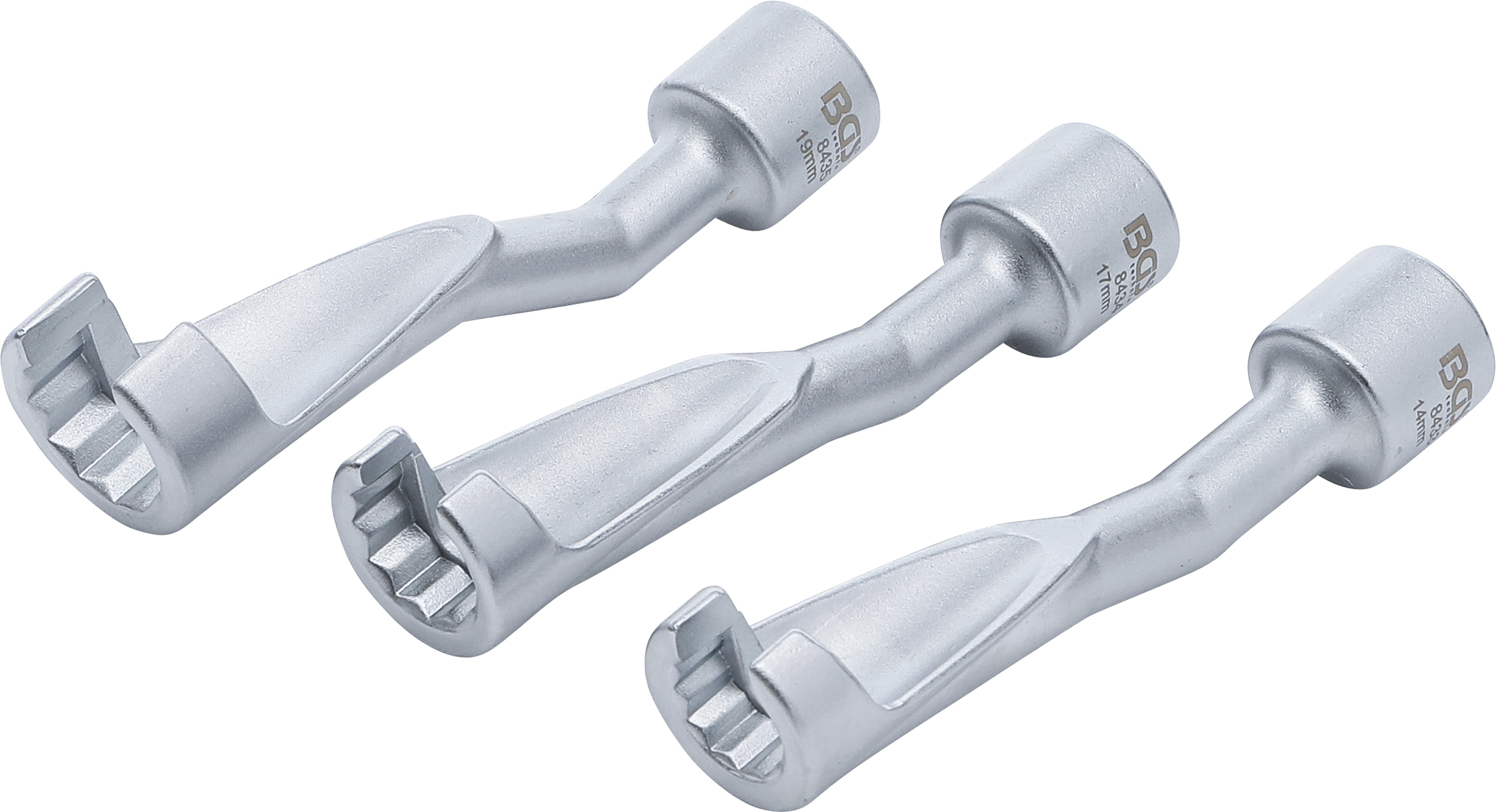 BGS Leitungsschlüssel-Satz, offen | Antrieb Innenvierkant 12,5 mm (1/2") | SW 14 - 17 - 19 mm