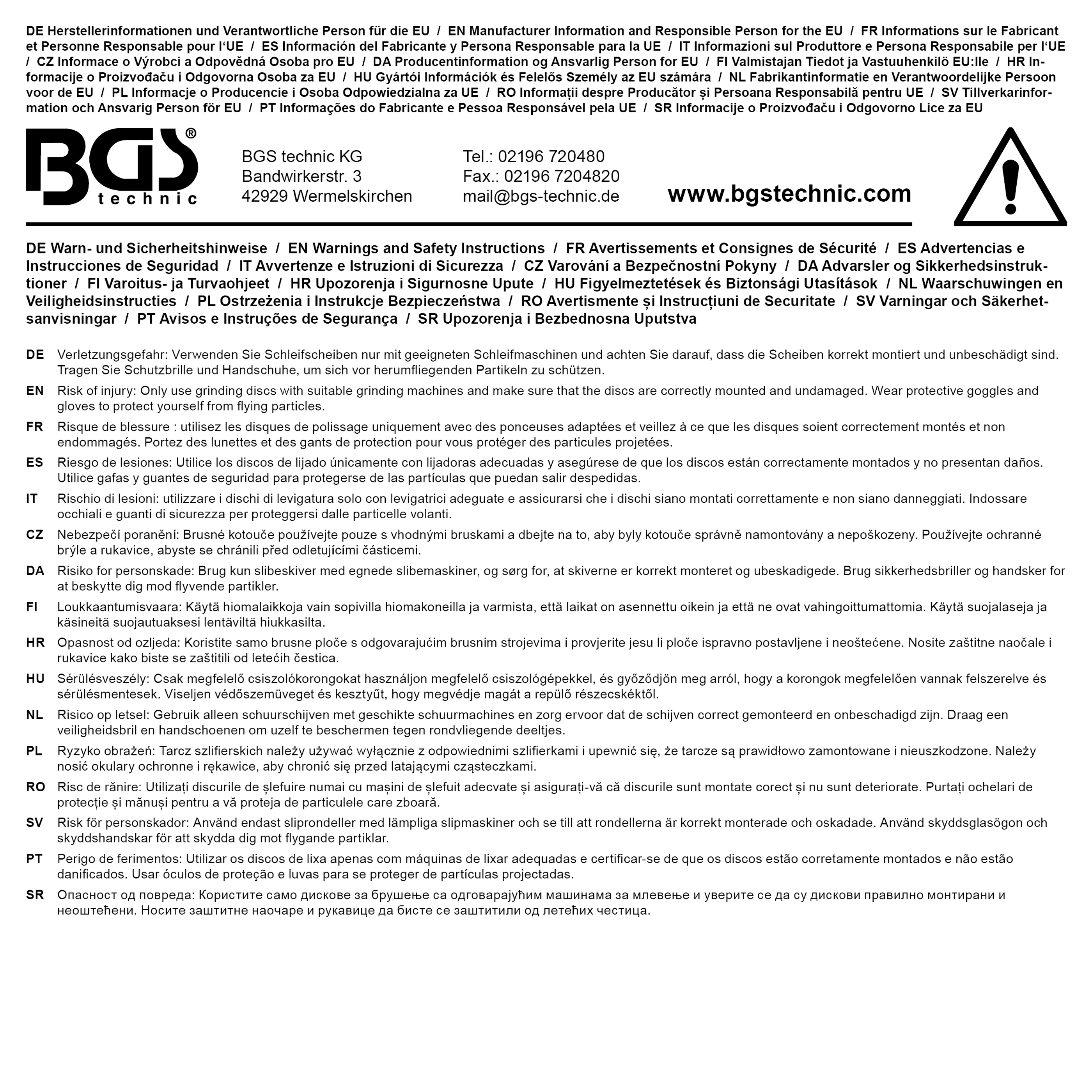 BGS Schleif- und Polierscheiben-Satz | Ø 125 mm