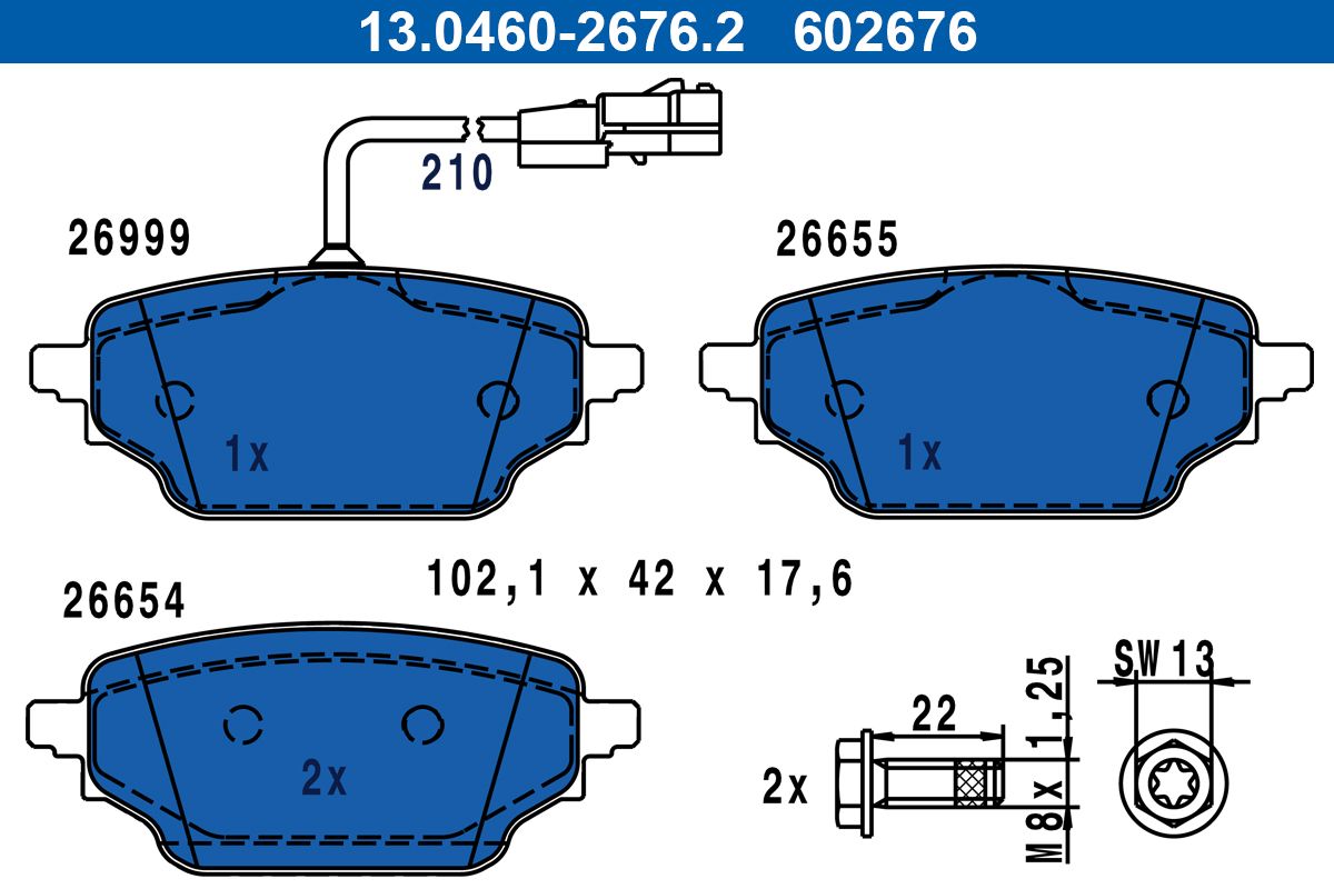 Bremsbelagsatz, Scheibenbremse