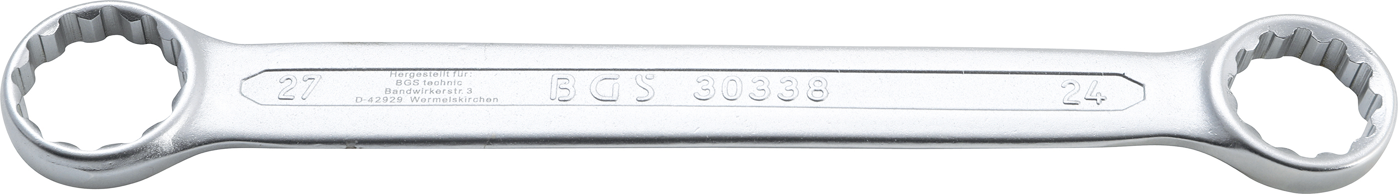 BGS Doppel-Ringschlüssel | extra flach | SW 24 x 27 mm